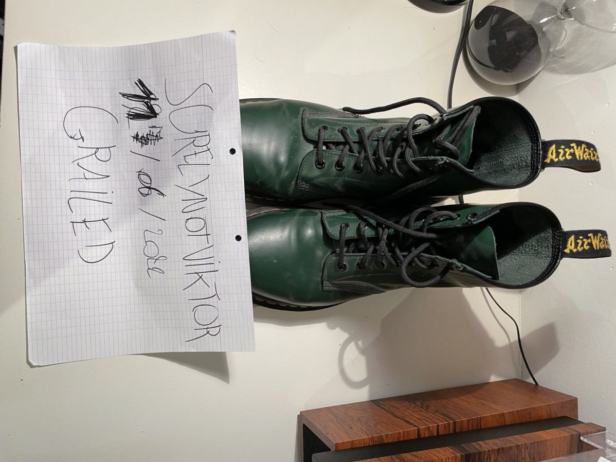 olive green dr marten boots