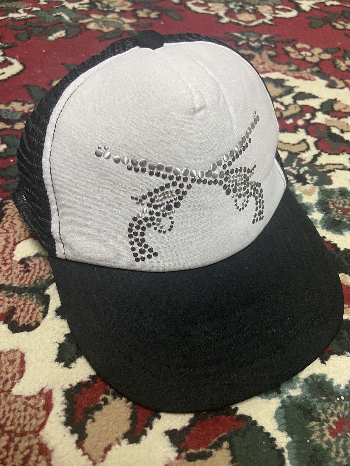 Japanese Brand Roarguns crystal diamond logo trucker cap Size ONE SIZE - 5 Thumbnail