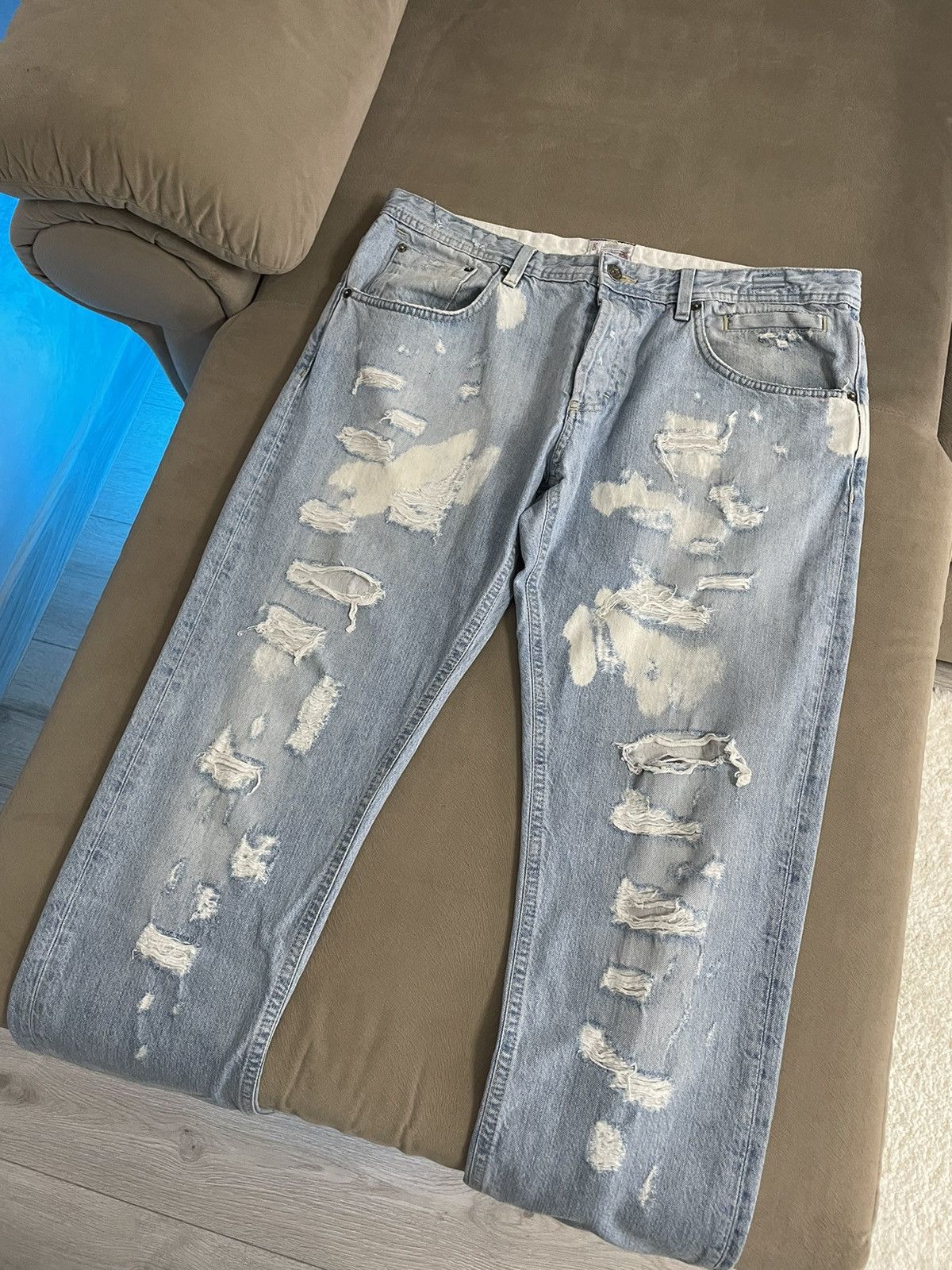 Dolce & Gabbana × Vintage D&G Extra Rare Distressed Vintage Jeans Size US 36 / EU 52 - 17 Thumbnail