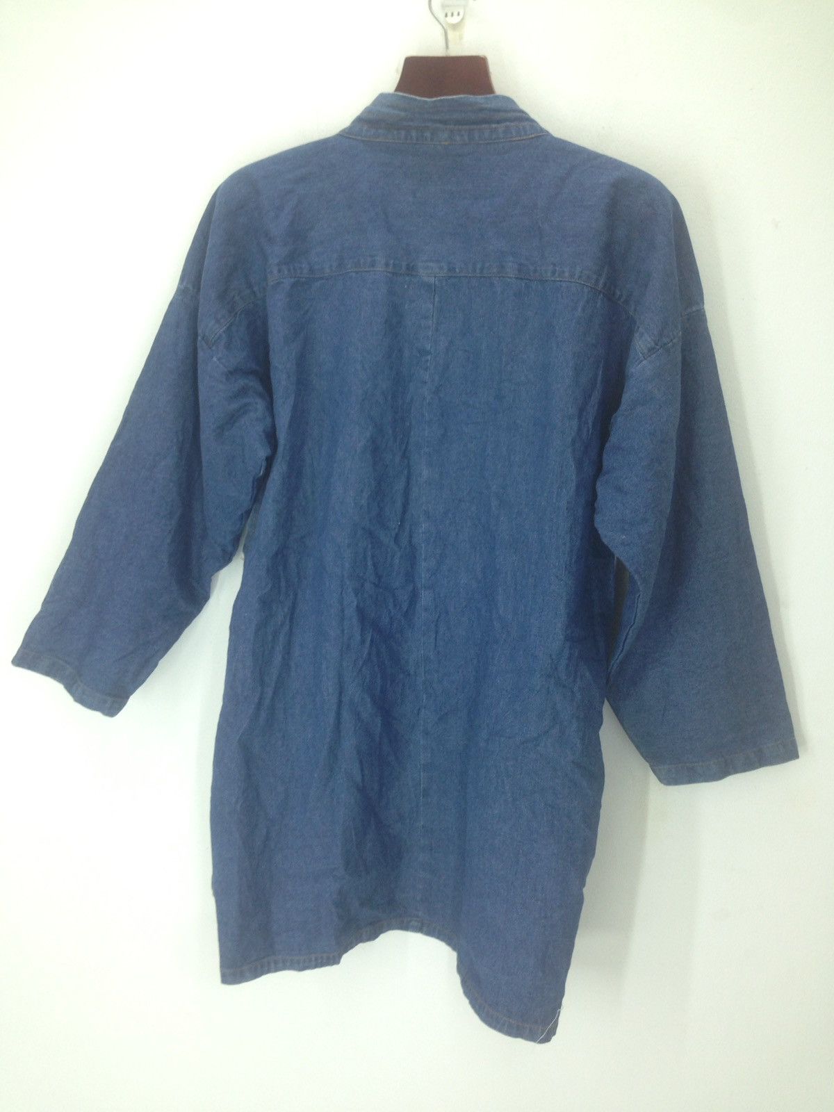 Japanese Brand Vintage Noragi Cardigan Denim Kimono Indigo Japan cardigan Size US L / EU 52-54 / 3 - 4 Thumbnail