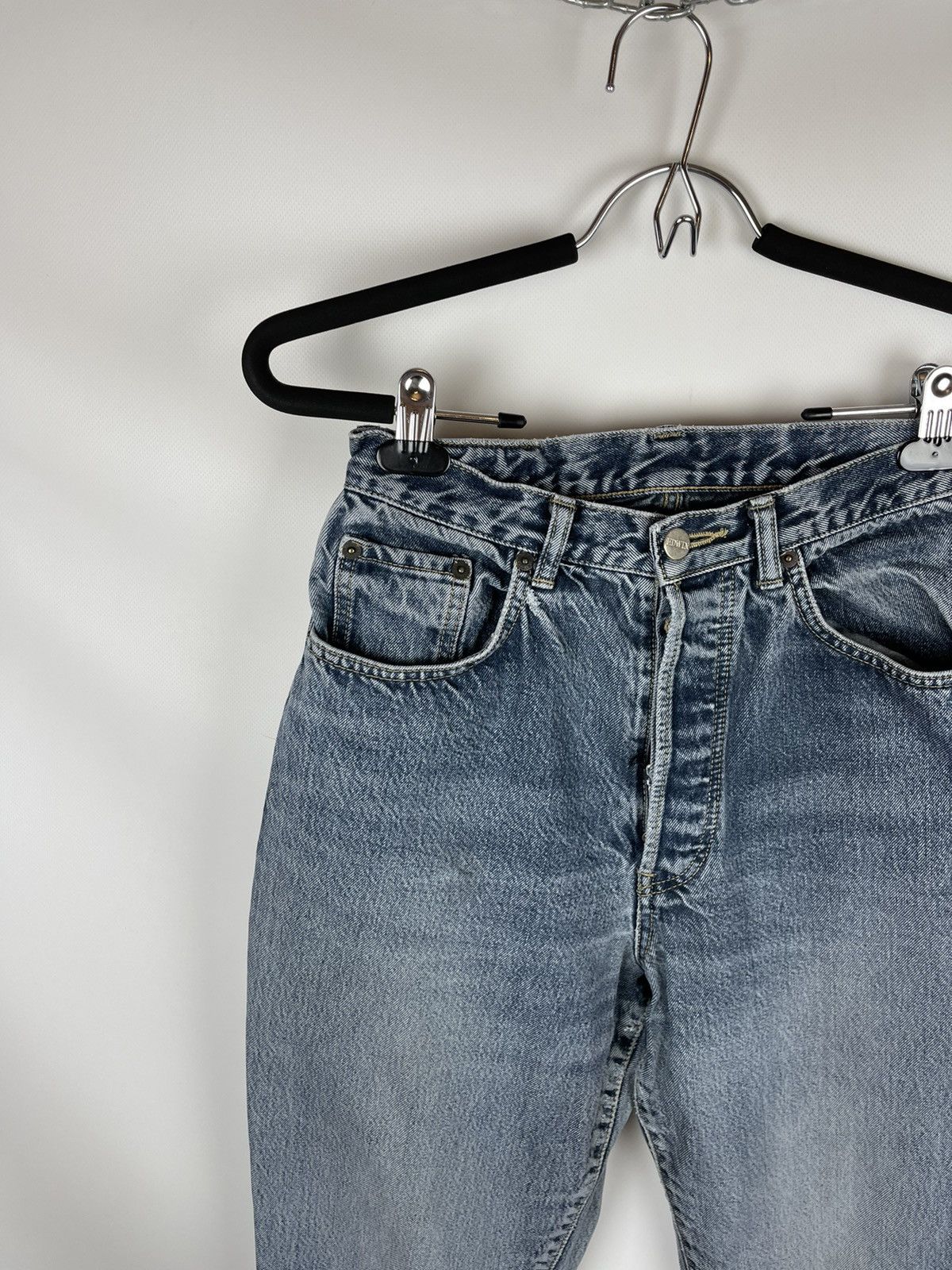 Edwin Edwin vintage 80s 90s made in Japan distressed denim jeans Size US 28 / EU 44 - 3 Thumbnail