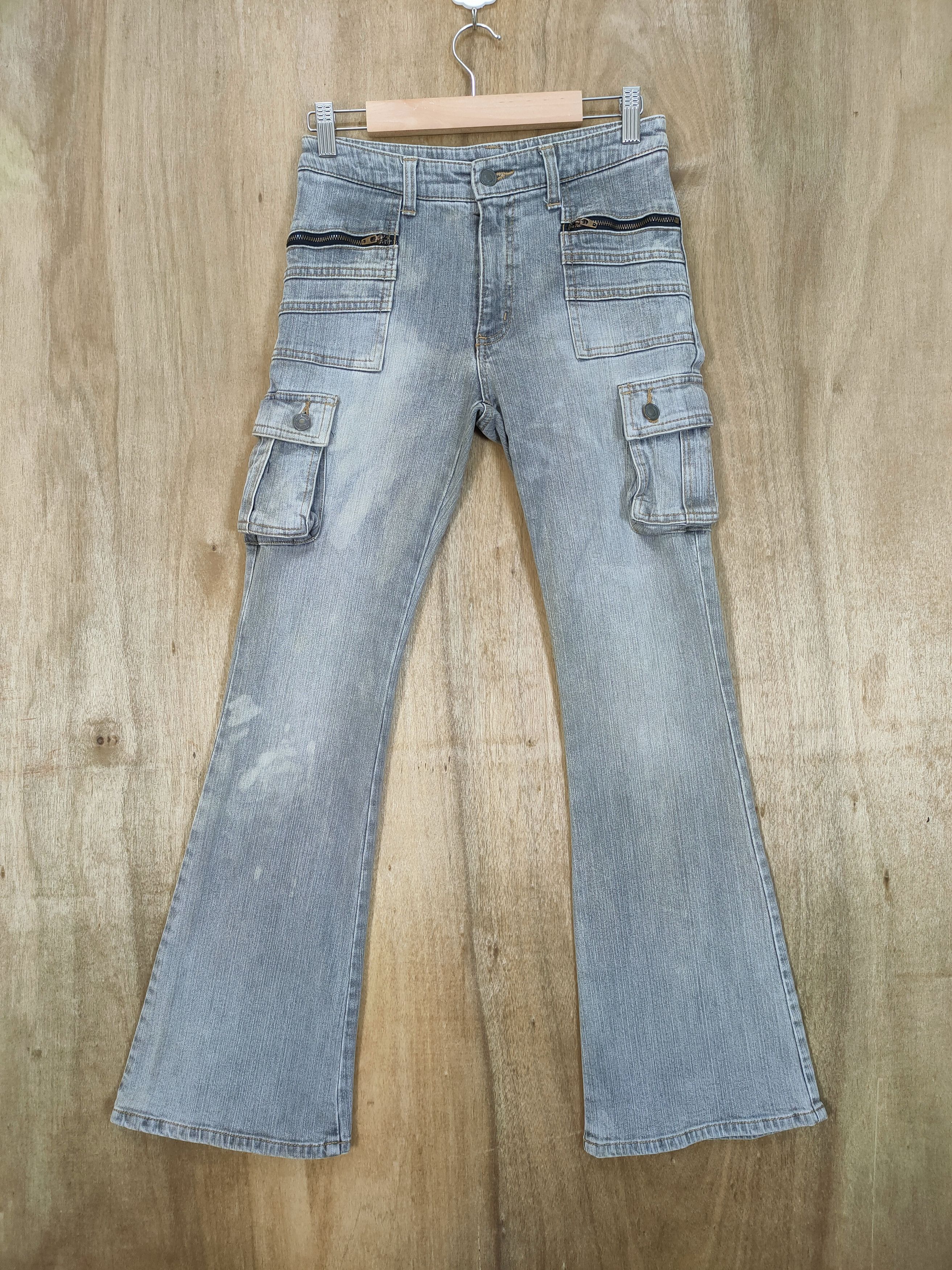 Japanese Brand JAPANESE BRAND FADED FLARE CARGO PANTS Size US 26 / EU 42 - 1 Thumbnail
