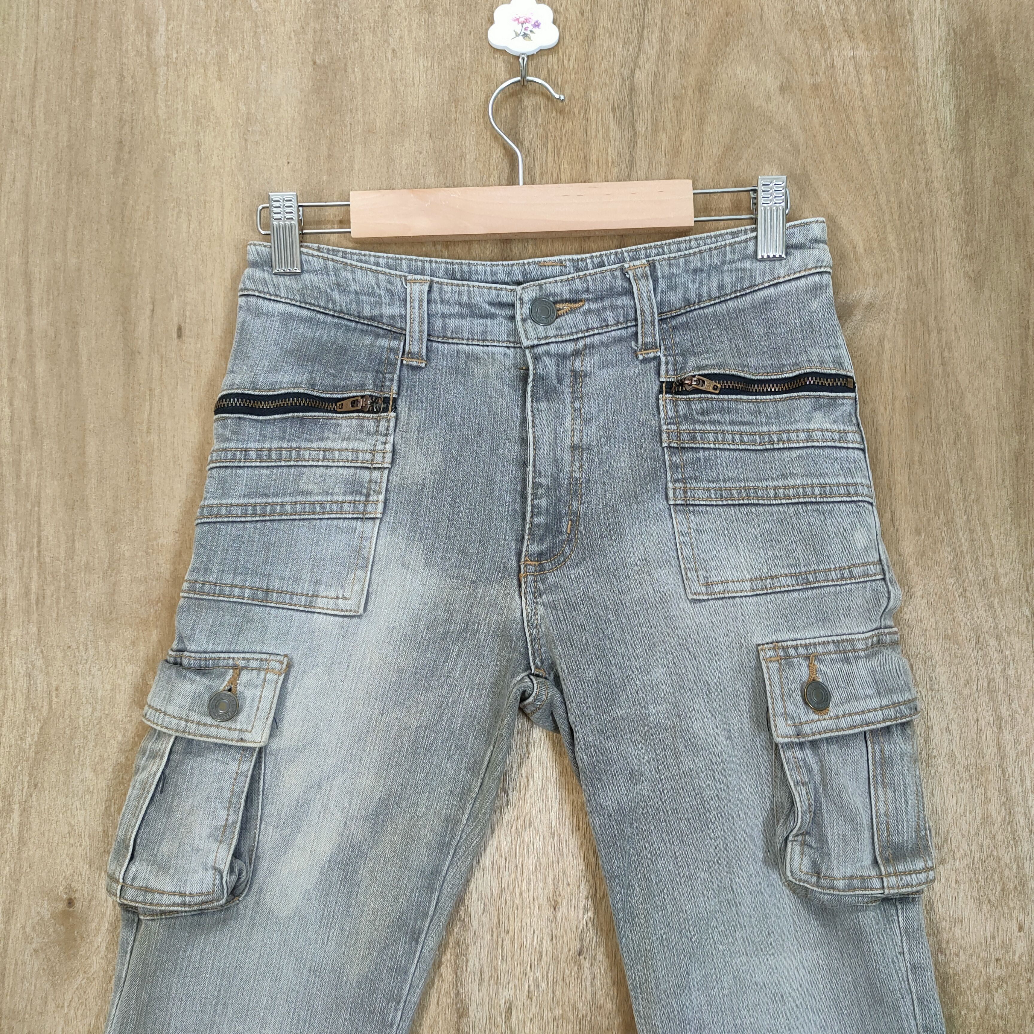 Japanese Brand JAPANESE BRAND FADED FLARE CARGO PANTS Size US 26 / EU 42 - 3 Thumbnail