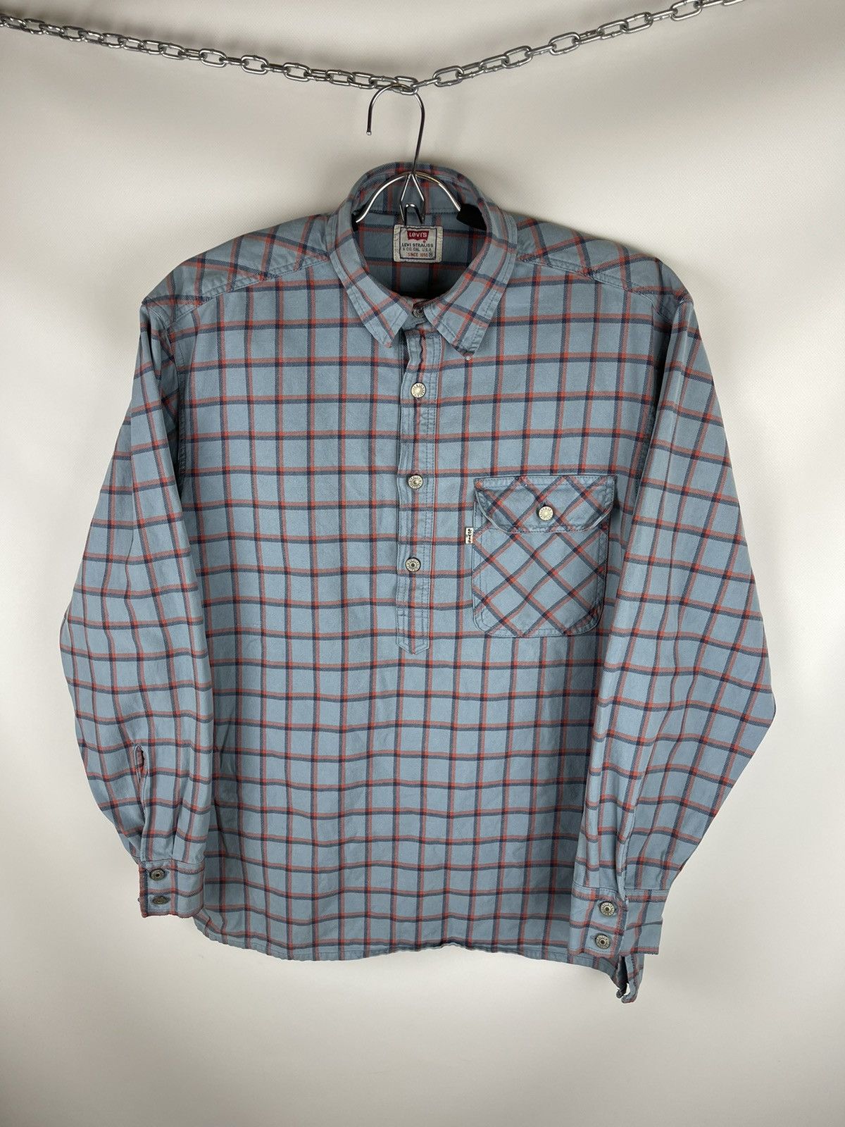 Levi's Levi’s vintage 90s checkered half button up flannel shirt Size US M / EU 48-50 / 2 - 1 Thumbnail