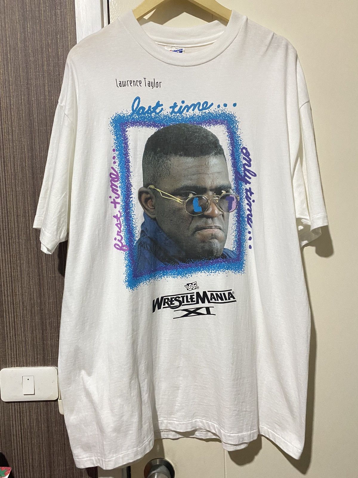 \ud83c\udfc8Very Rare Vintage 1995 WWF Wrestlemania XI Lawrence Taylor shirt Size:  XXL Price: $550.00 OBO SIGN IN or SIGN UP\u2022 BUY or\u2026 | Instagram