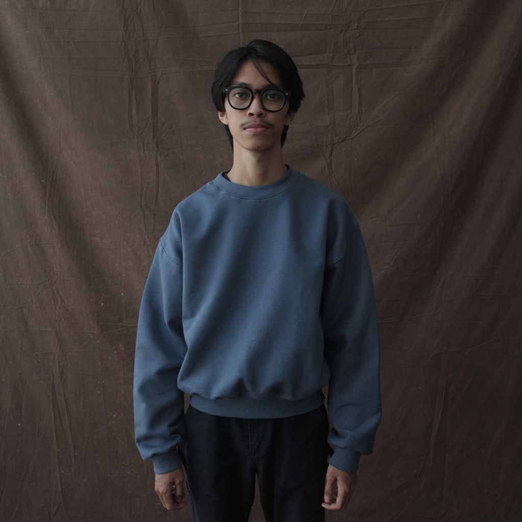 AAF Crewneck Air Force Blue V1 (Blue Article) Boxyfit 330GSM