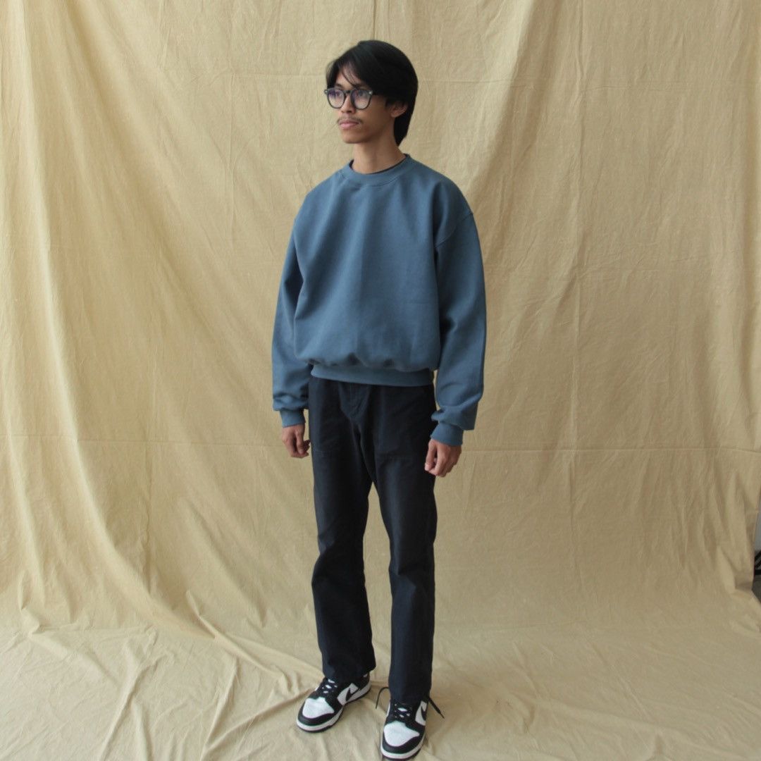 AAF Crewneck Air Force Blue V1 (Blue Article) Boxyfit 330GSM