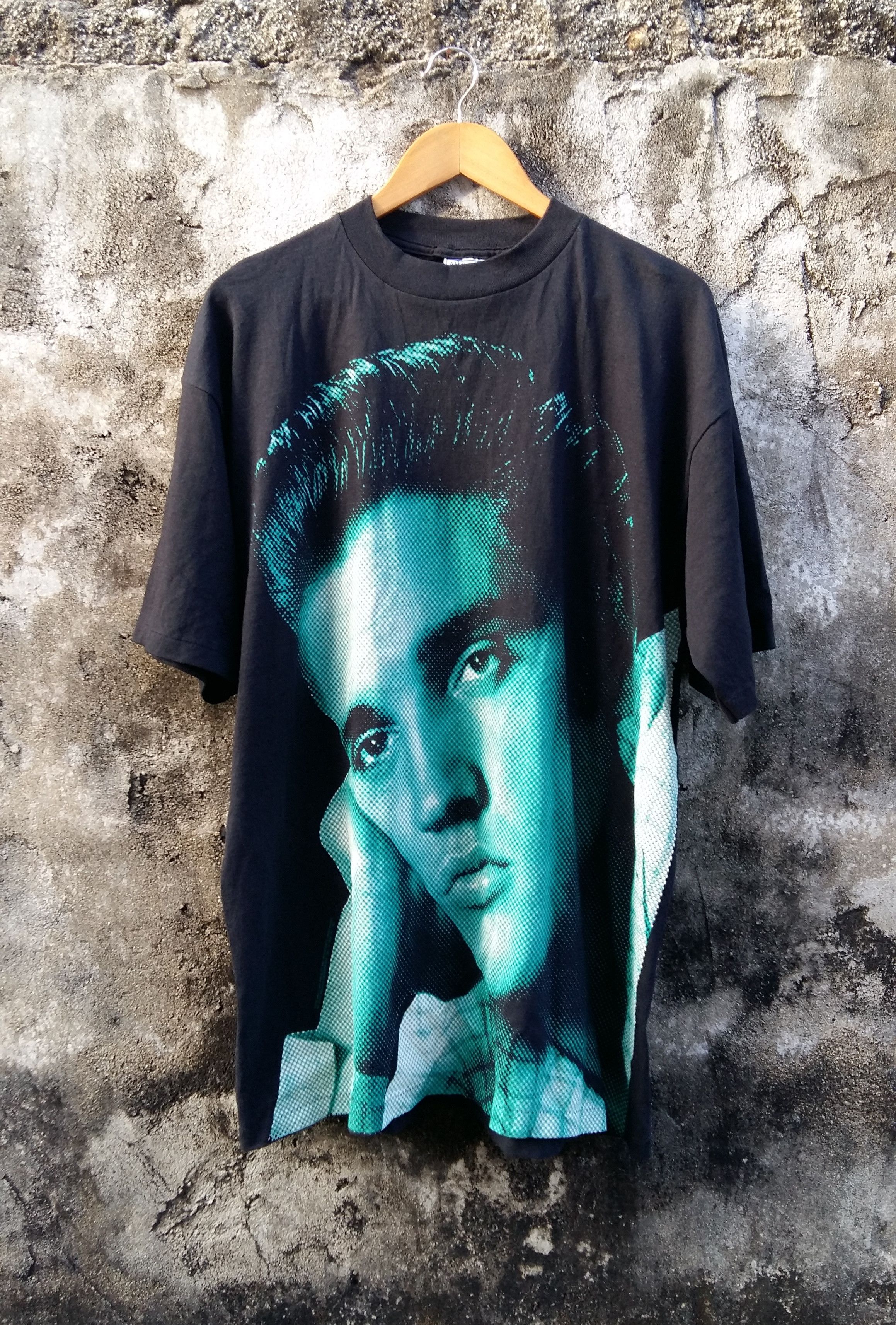 💥Steal💥Vintage 90s Elvis Presley OverPrint Tshirt