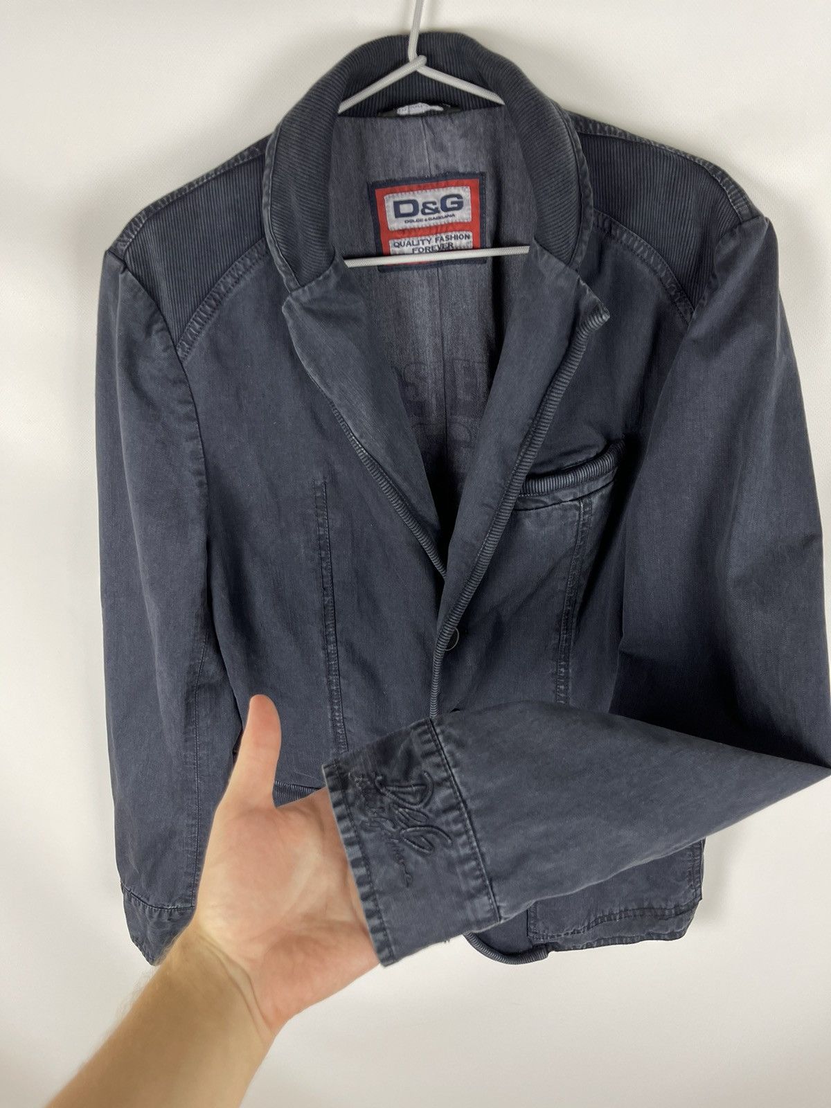 Dolce & Gabbana Dolce & Gabbana garment dyed sleeve logo blazer jacket Size US S / EU 44-46 / 1 - 10 Thumbnail