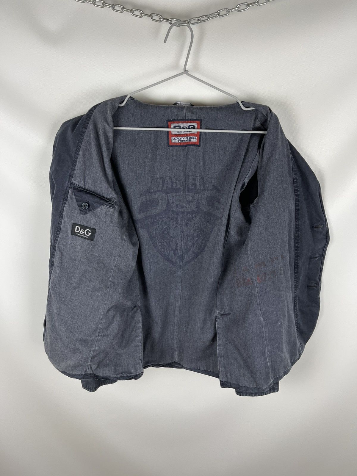 Dolce & Gabbana Dolce & Gabbana garment dyed sleeve logo blazer jacket Size US S / EU 44-46 / 1 - 14 Thumbnail