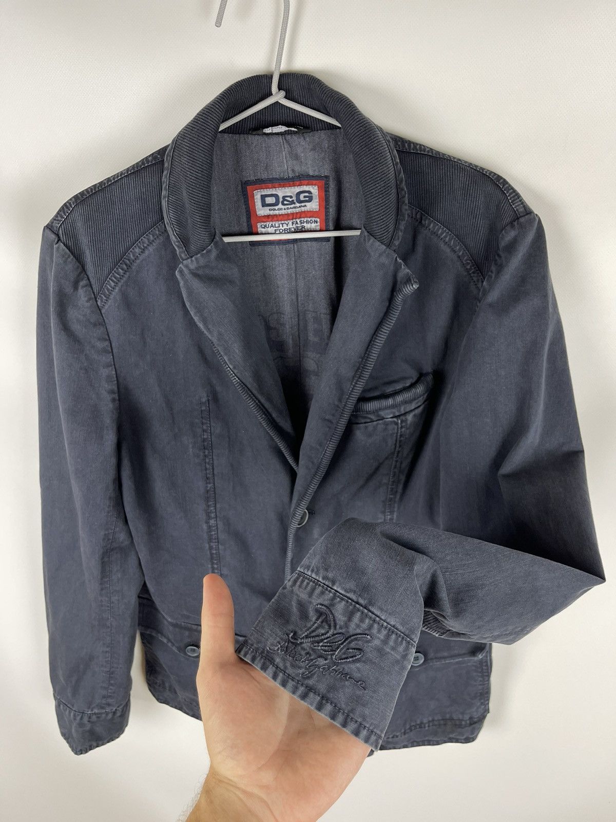 Dolce & Gabbana Dolce & Gabbana garment dyed sleeve logo blazer jacket Size US S / EU 44-46 / 1 - 11 Thumbnail