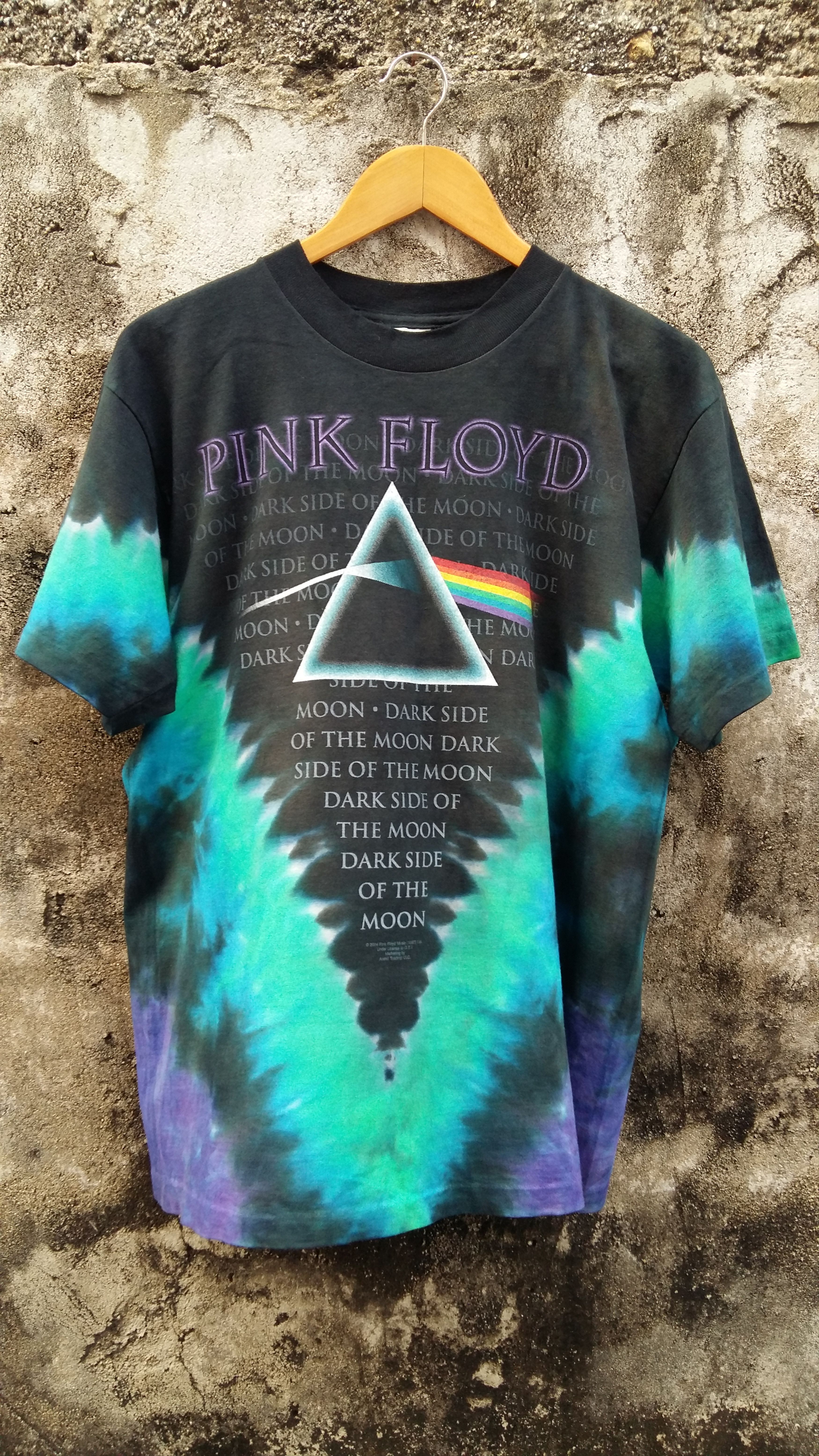 Band Tees × Liquid Blue × Pink Floyd Rare🔥Vintage Pink Floyd "Dark Side Of The Moon" Tie Dye Tee Size US M / EU 48-50 / 2 - 1 Thumbnail