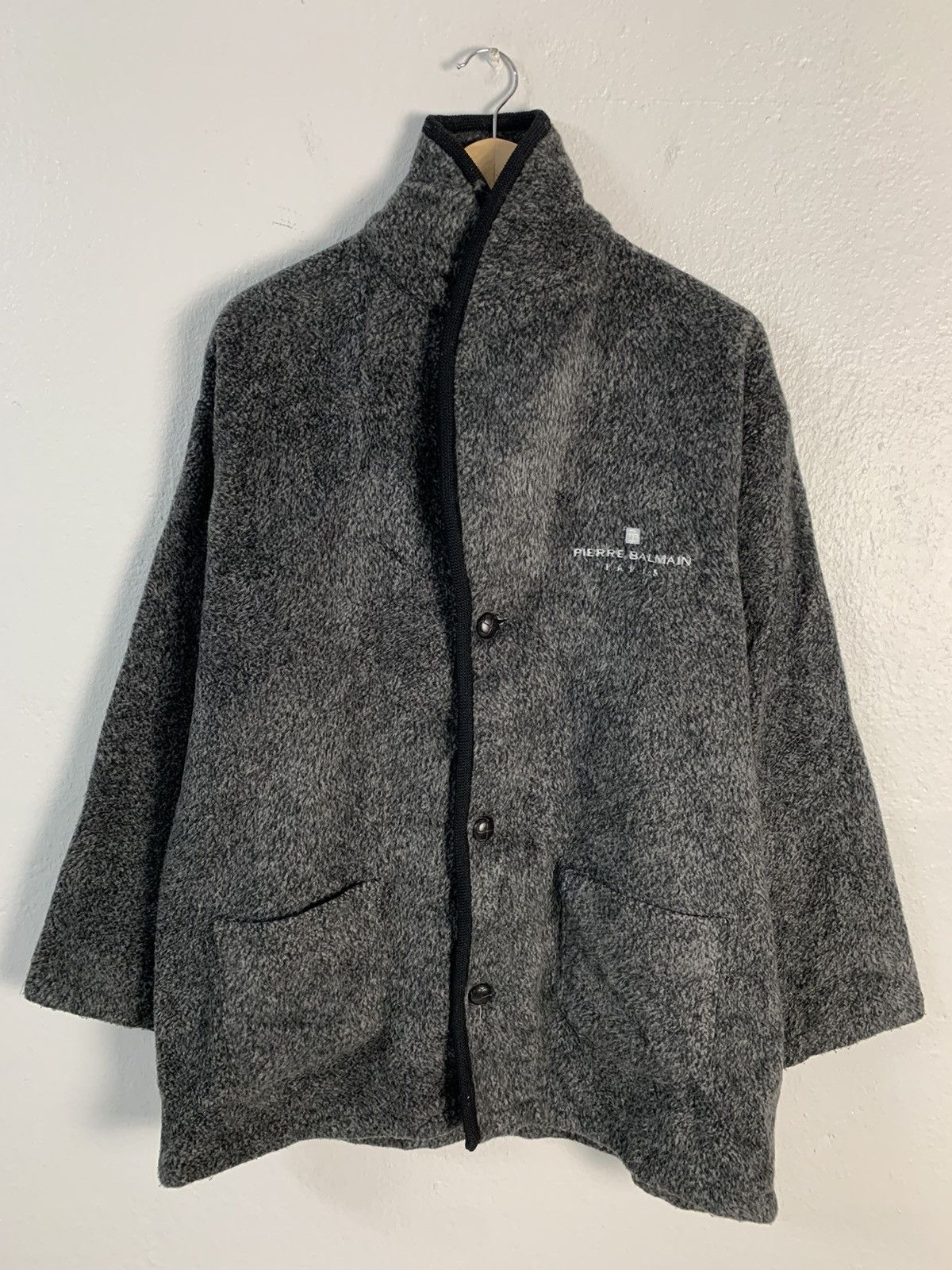 image of Pierre Balmain Fleece Jacket in Grey, Men's (Size XL)