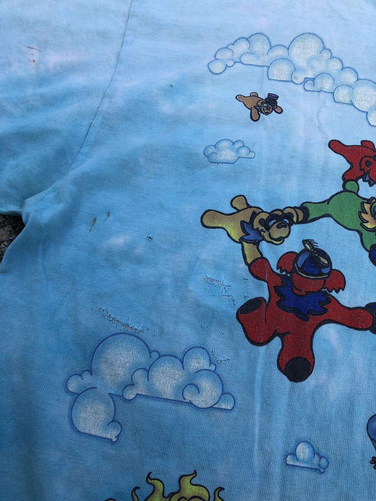 Band Tees × Grateful Dead × Vintage Distressed!! Vintage 90s Grateful Dead Tie Dye Tshirt Size US L / EU 52-54 / 3 - 5 Thumbnail