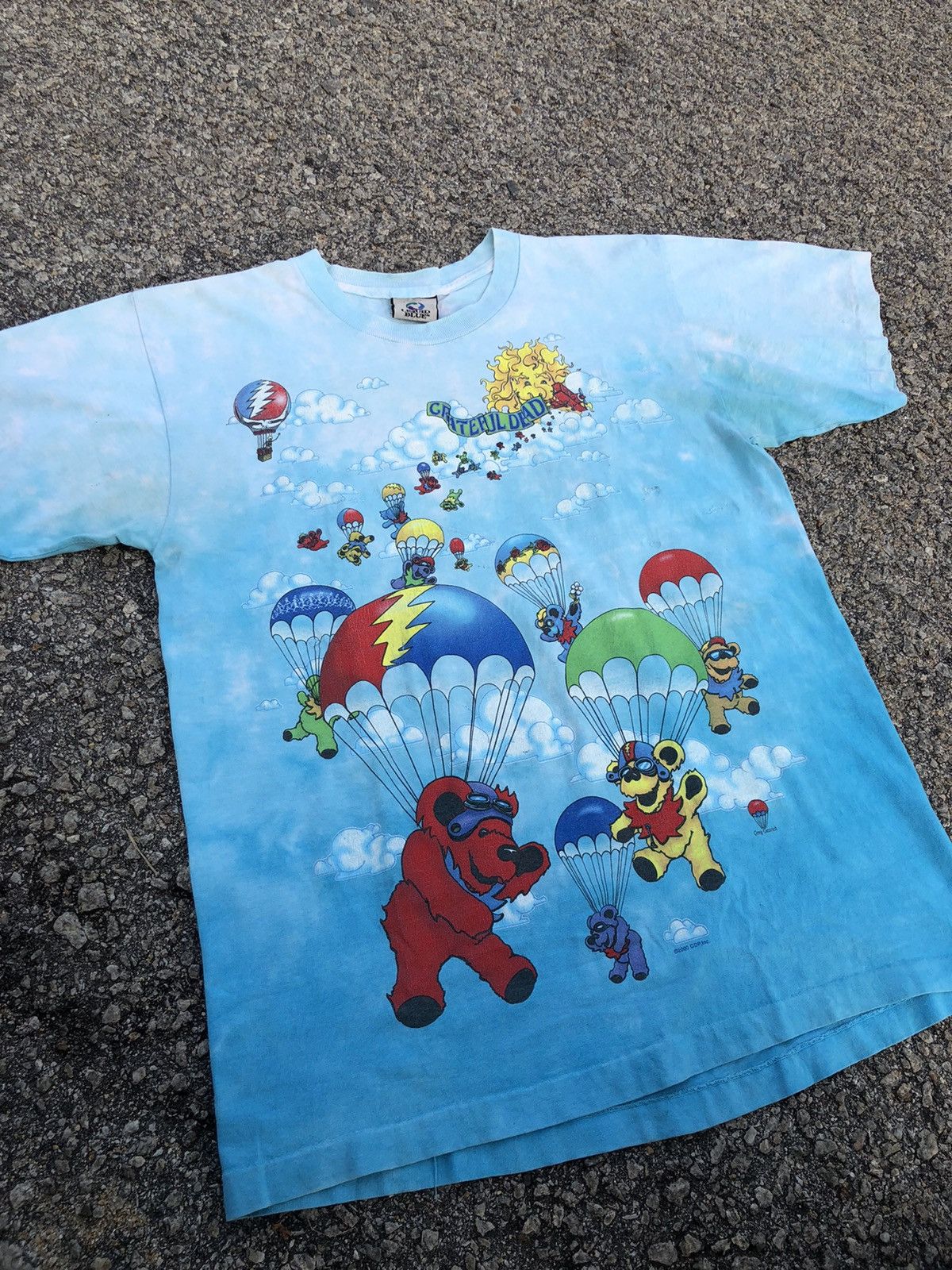 Band Tees × Grateful Dead × Vintage Distressed!! Vintage 90s Grateful Dead Tie Dye Tshirt Size US L / EU 52-54 / 3 - 1 Thumbnail