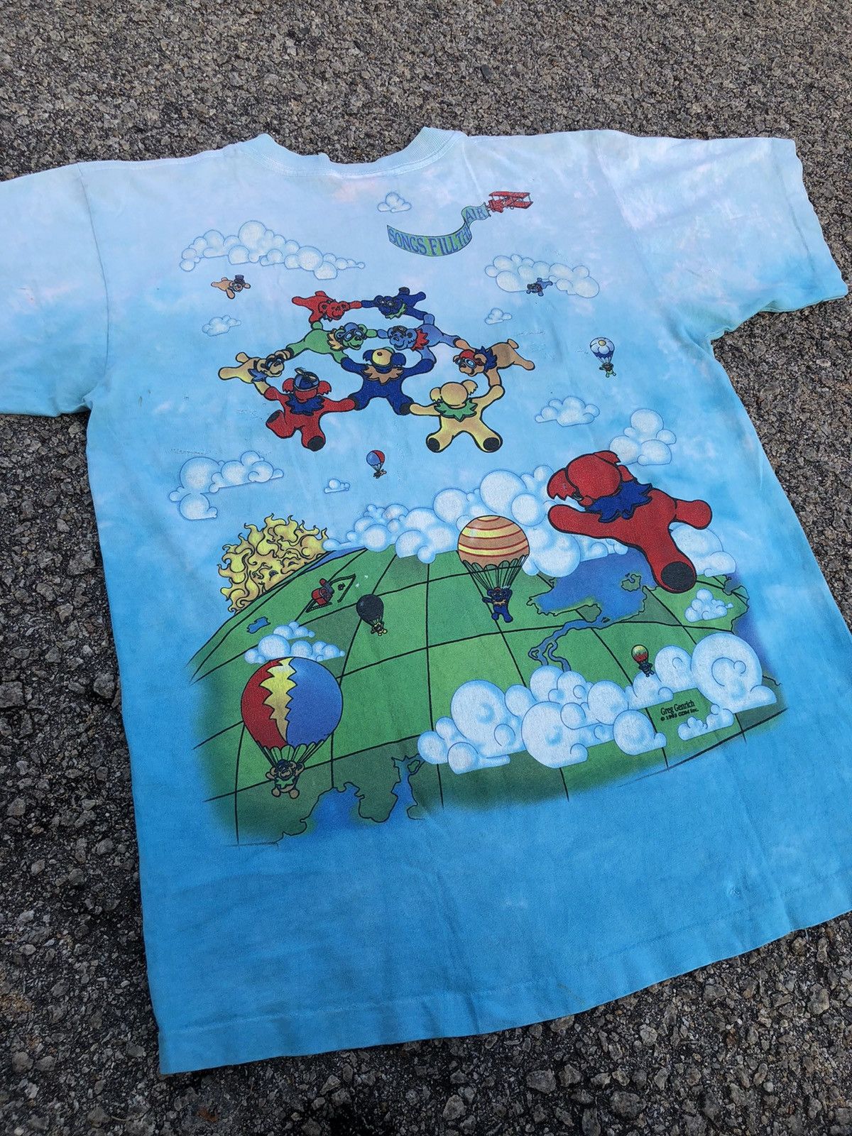 Band Tees × Grateful Dead × Vintage Distressed!! Vintage 90s Grateful Dead Tie Dye Tshirt Size US L / EU 52-54 / 3 - 2 Thumbnail