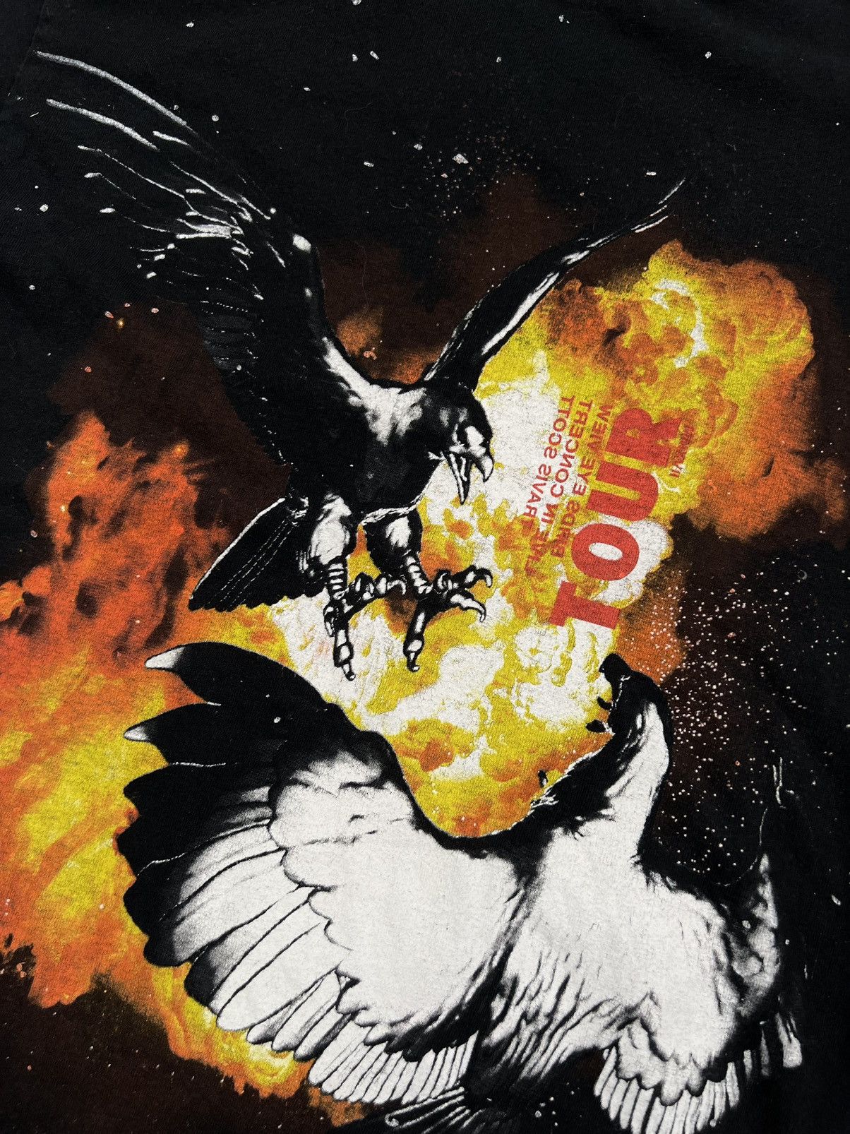 Travis Scott Birds Eye View Paint Splatter Tee Black Small