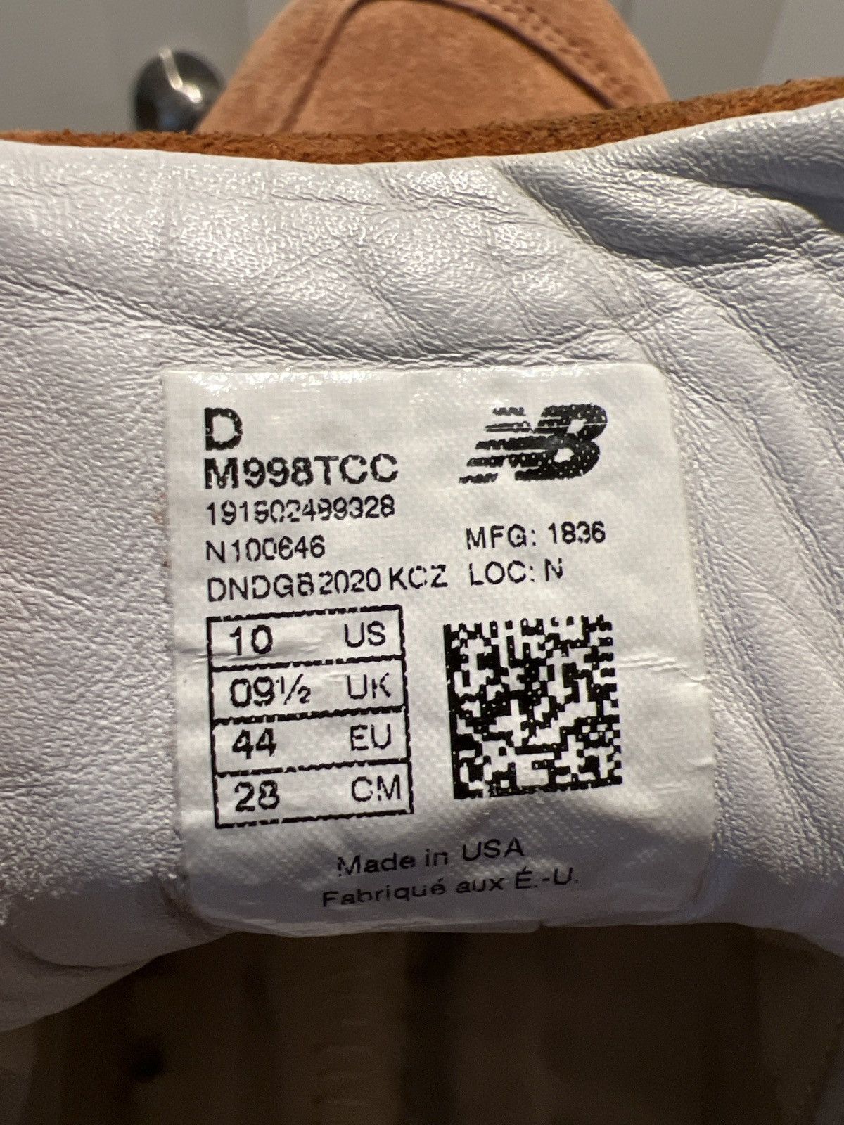 New Balance New Balance 998 - Brown Sugar - Size 10 Size US 10 / EU 43 - 5 Thumbnail