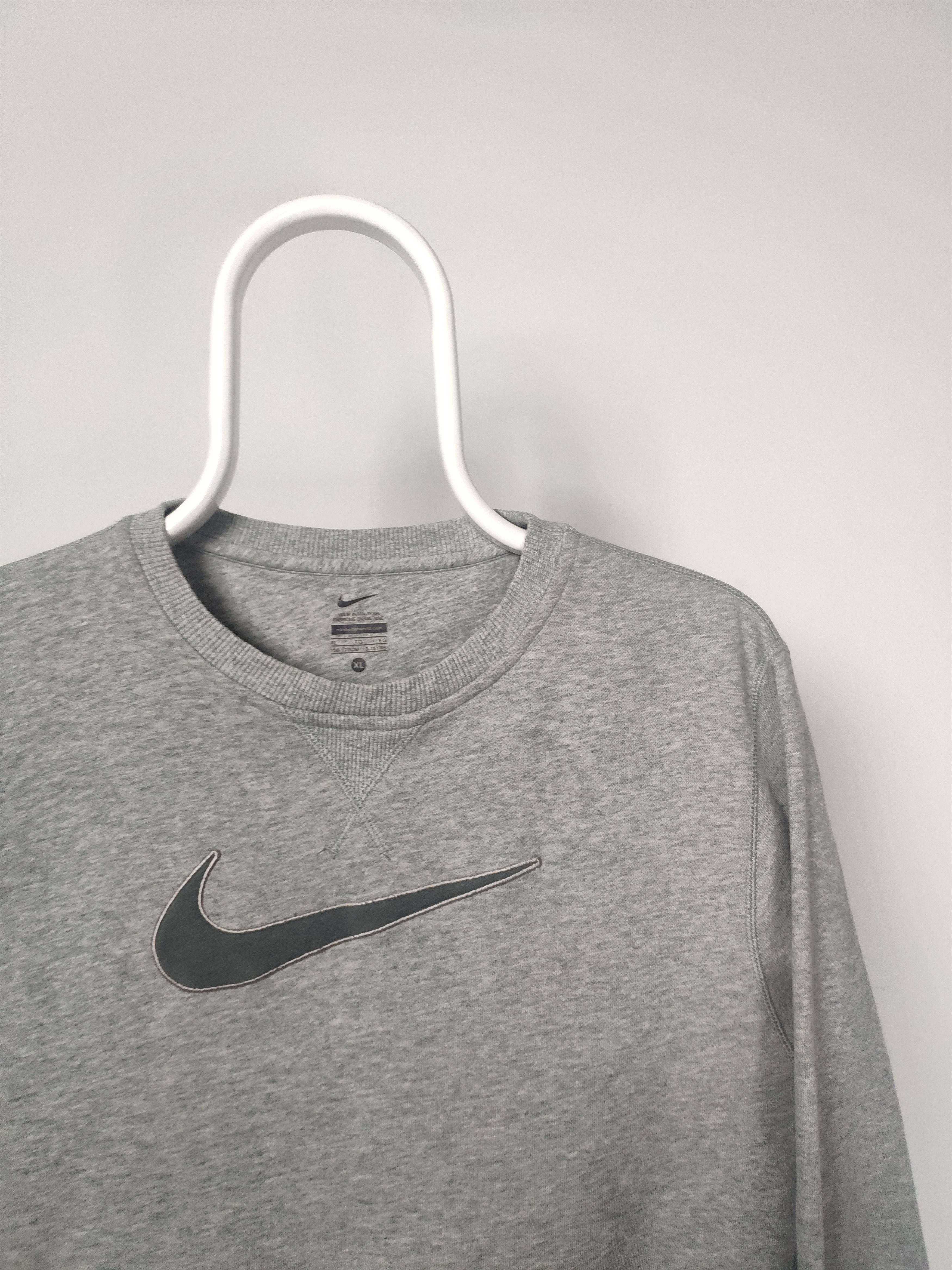 Nike Nike big center swoosh sweatshirt grey vintage looking Size US S / EU 44-46 / 1 - 3 Thumbnail