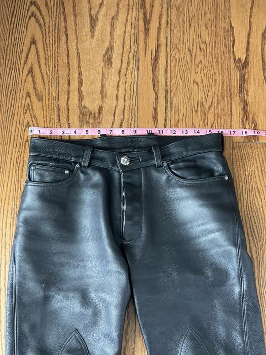 Chrome Hearts Chrome Hearts Leather Fluer Logo Pants | Grailed