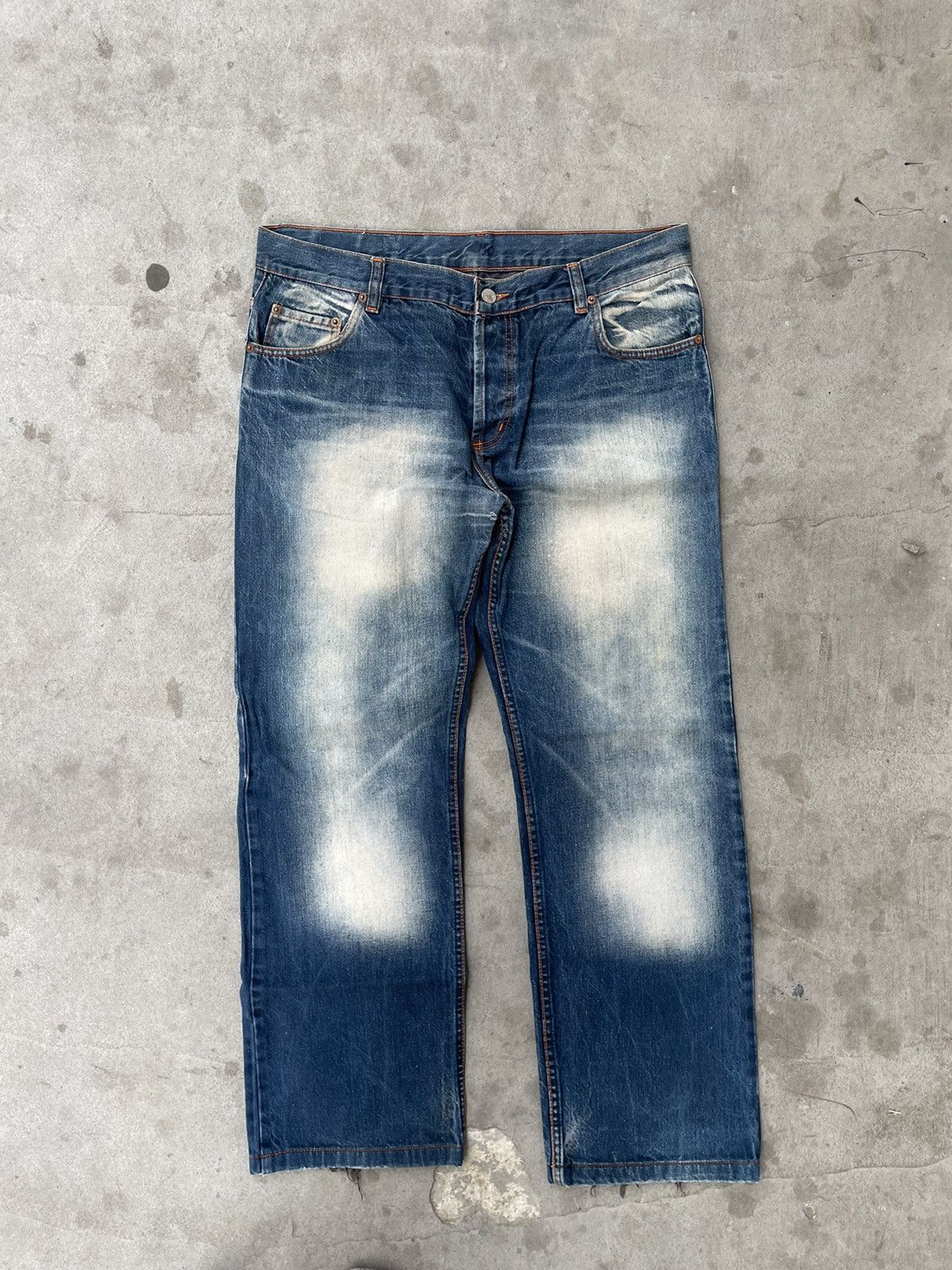 Levi's × Vintage Vintage Levi’s 501 Jeans Washed Distressed Size US 34 / EU 50 - 8 Thumbnail