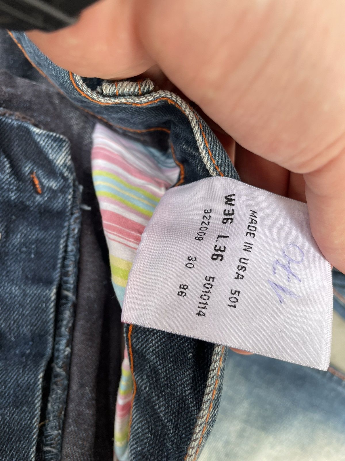 Levi's × Vintage Vintage Levi’s 501 Jeans Washed Distressed Size US 34 / EU 50 - 15 Thumbnail