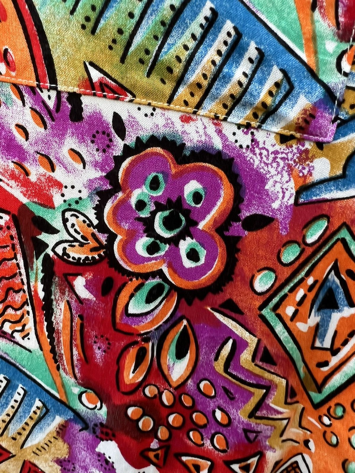Vintage Vintage 90s Salty Dog Gant 100% Rayon Psychedelic Art Shirt Size US L / EU 52-54 / 3 - 8 Thumbnail