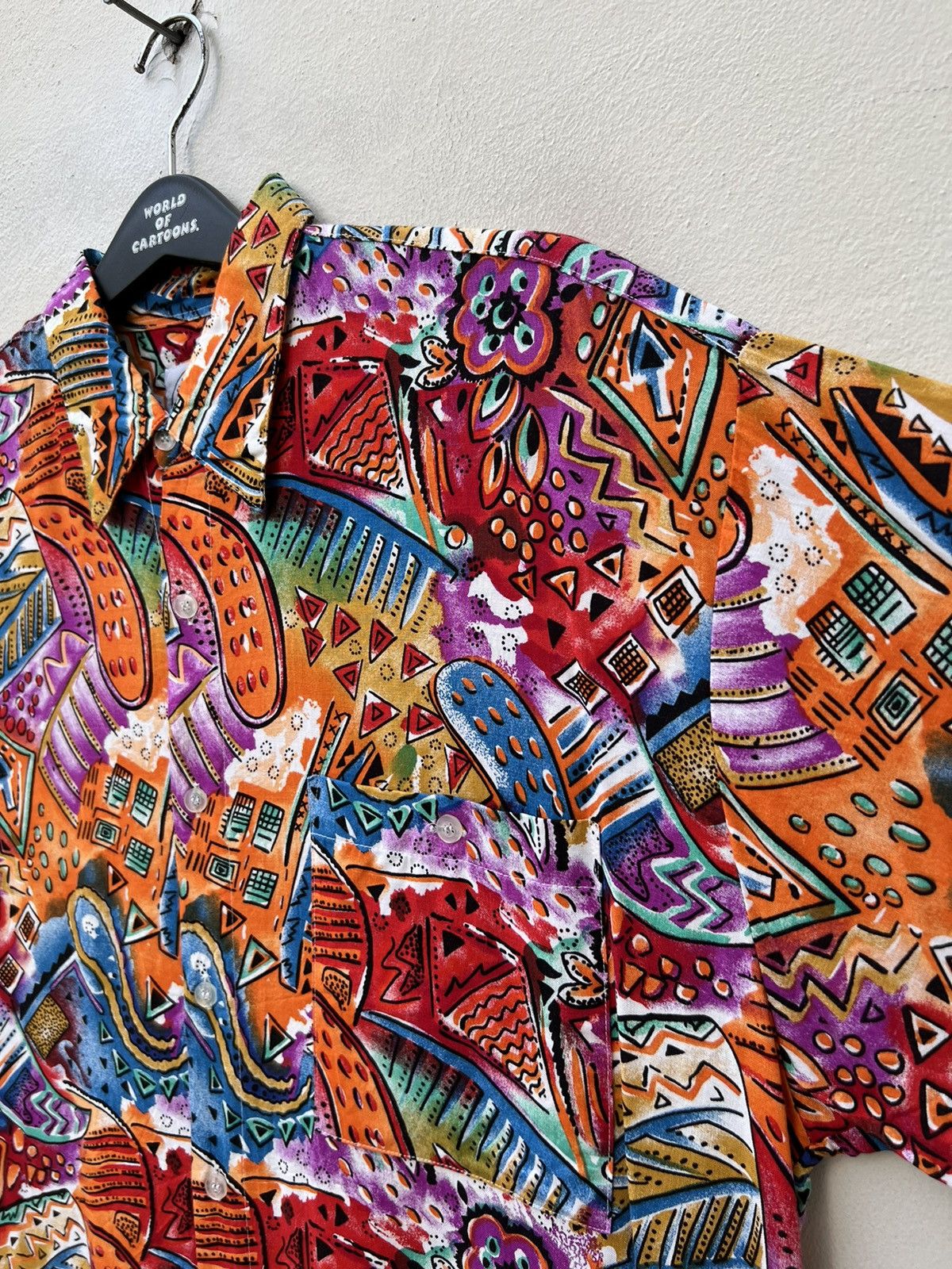 Vintage Vintage 90s Salty Dog Gant 100% Rayon Psychedelic Art Shirt Size US L / EU 52-54 / 3 - 11 Thumbnail