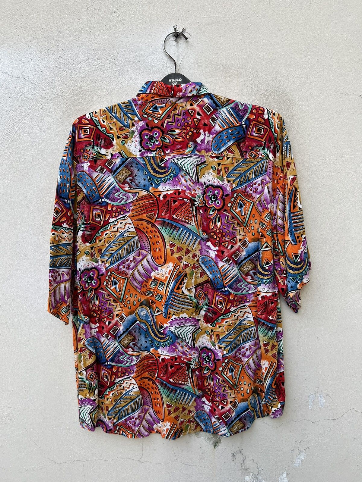 Vintage Vintage 90s Salty Dog Gant 100% Rayon Psychedelic Art Shirt Size US L / EU 52-54 / 3 - 12 Thumbnail