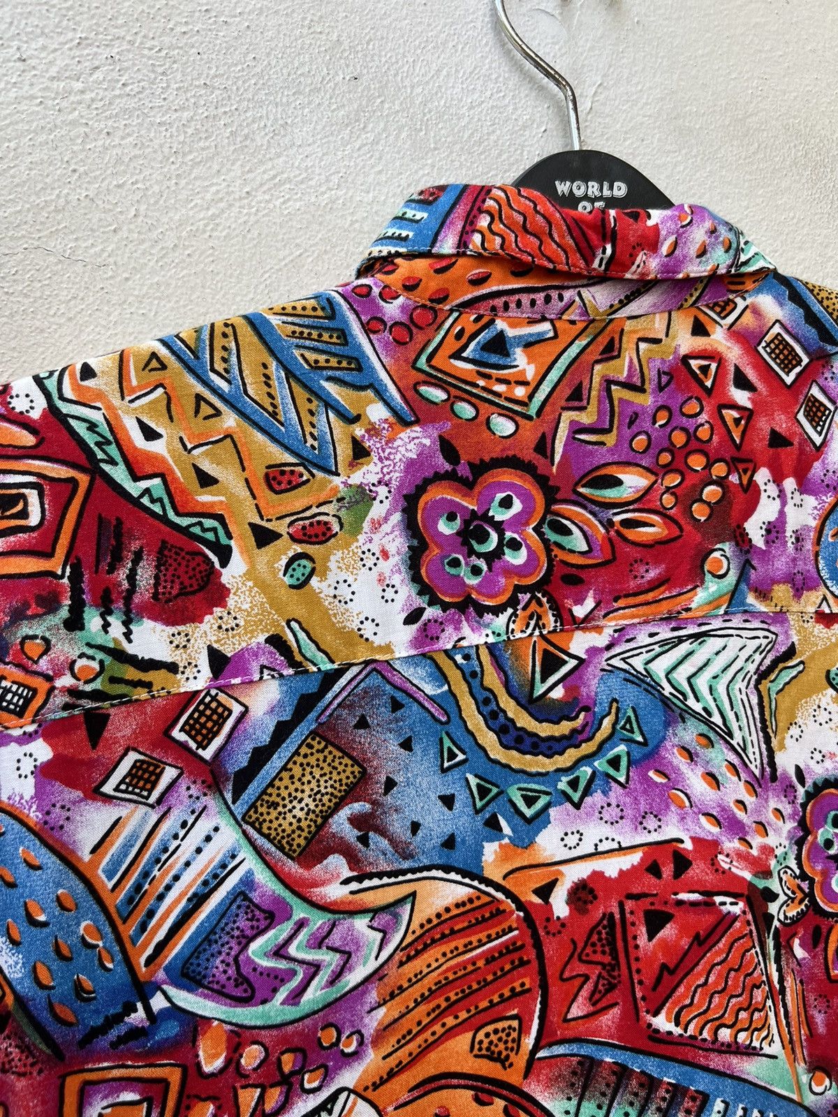 Vintage Vintage 90s Salty Dog Gant 100% Rayon Psychedelic Art Shirt Size US L / EU 52-54 / 3 - 15 Thumbnail