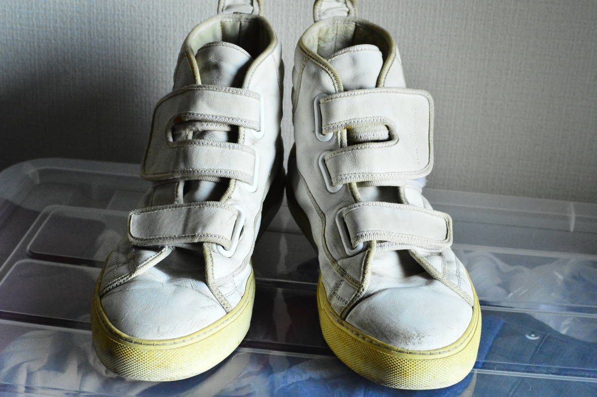 Raf Simons Raf Simons SS05 Velcro Hi Top Sneakers White Grailed