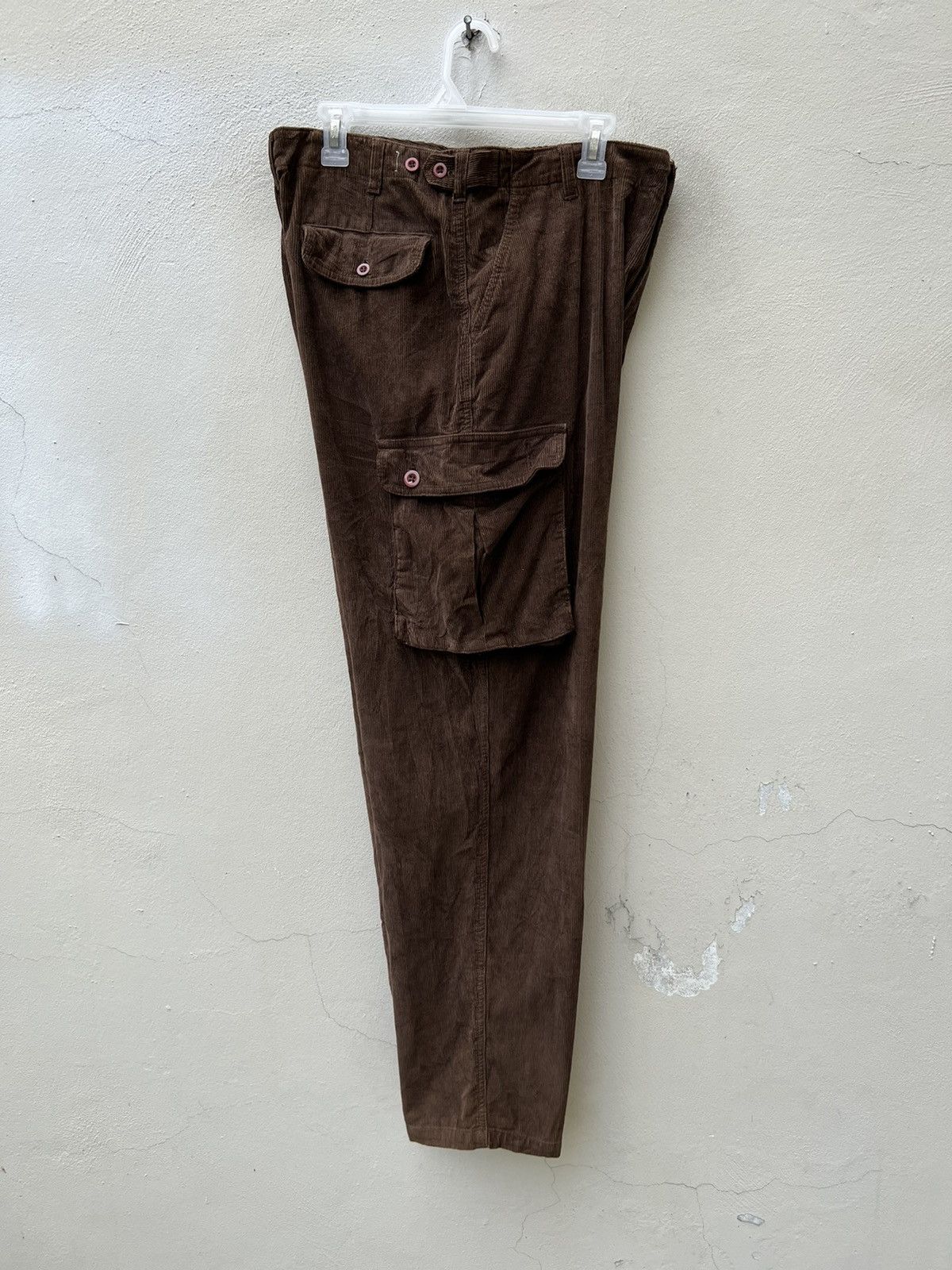 RRL Ralph Lauren Vintage 90s RRL Made in Usa Brown Cord Cargo Trouser Pant Size US 32 / EU 48 - 14 Thumbnail
