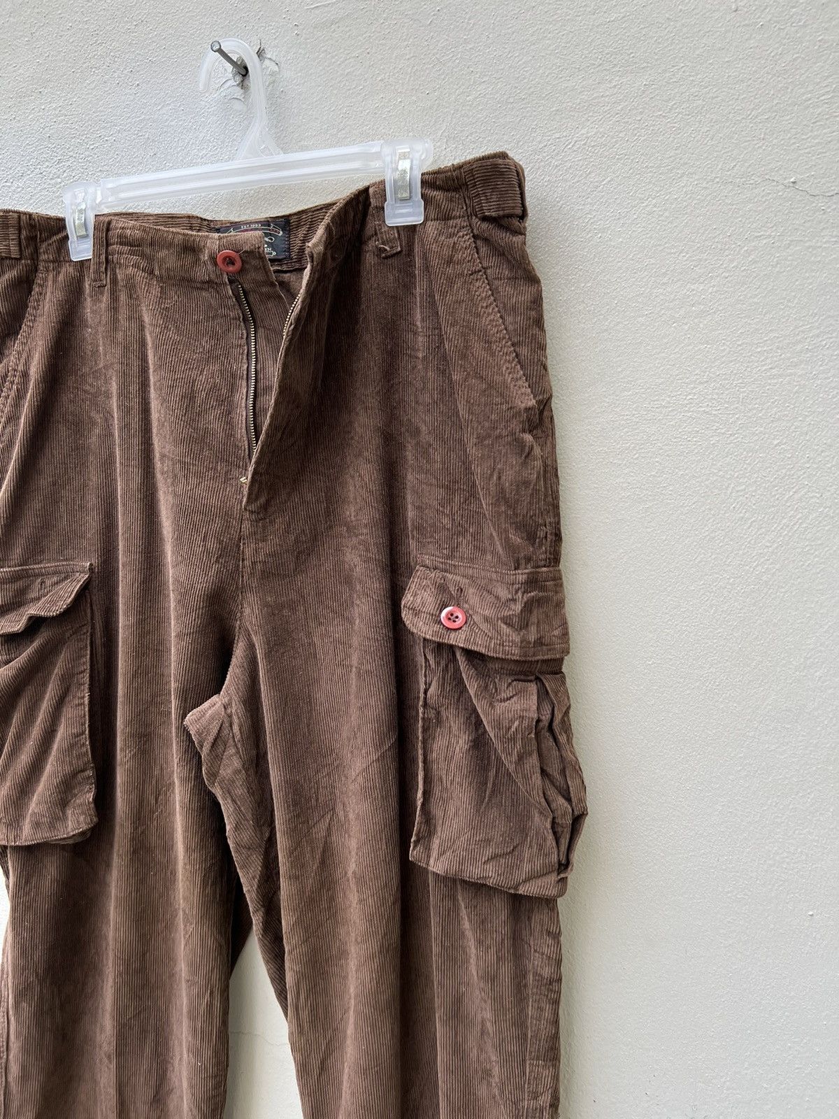 RRL Ralph Lauren Vintage 90s RRL Made in Usa Brown Cord Cargo Trouser Pant Size US 32 / EU 48 - 7 Thumbnail