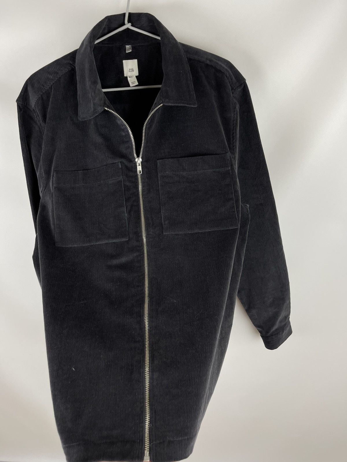 River Island River Island black corduroy double pocket overshirt jacket Size US L / EU 52-54 / 3 - 9 Thumbnail