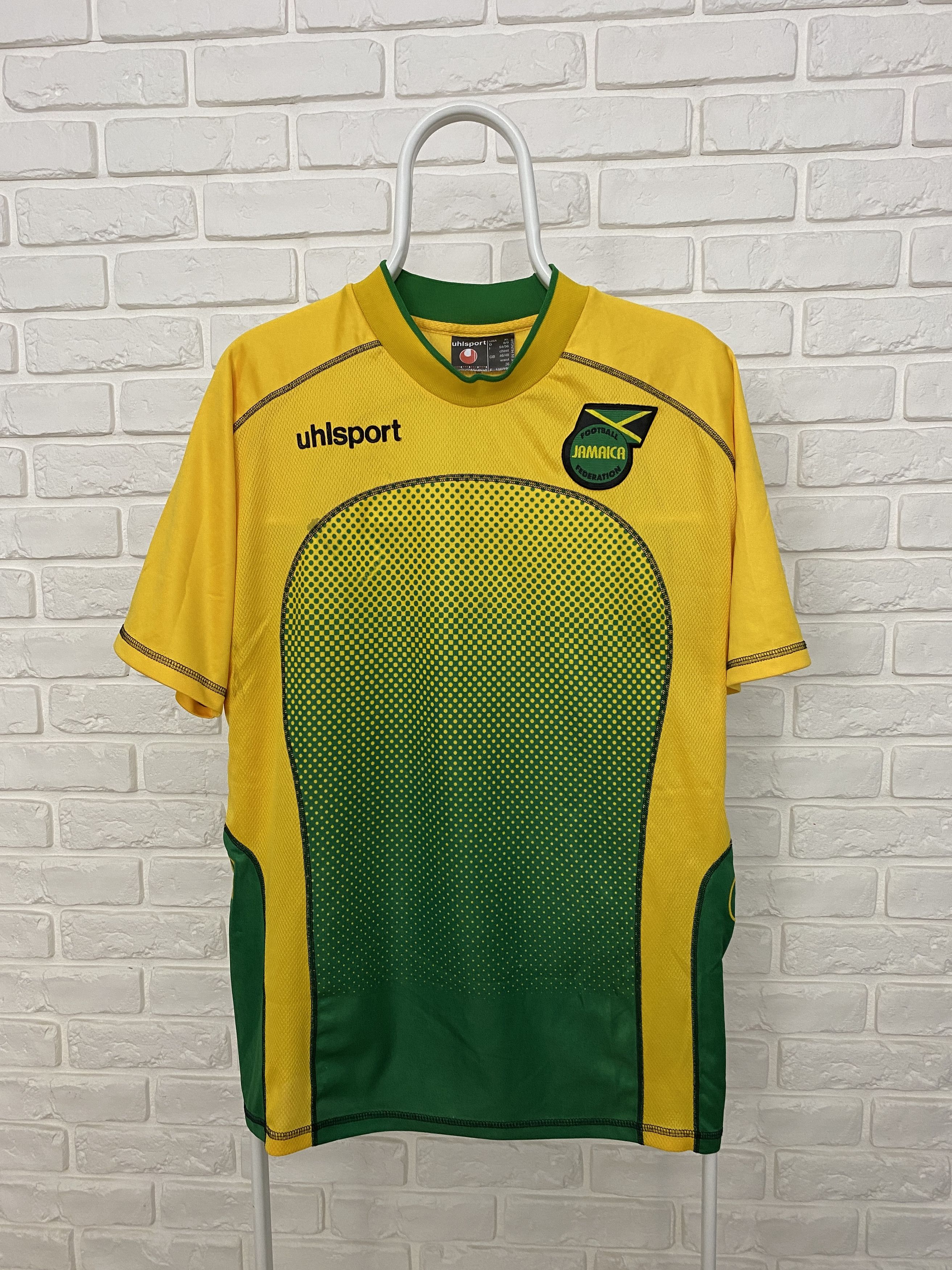 Maillot Jamaïque Foot Domicile 2004-2006 Uhlsport Taille XS/S Jaune