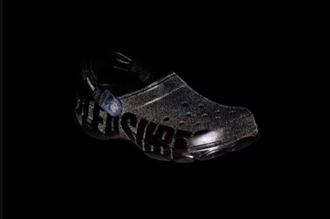 Crocs × Pleasures All Terrain Clog "Black" Size 9M/11W Reflective Sandals New Size US 9 / EU 42 - 4 Thumbnail