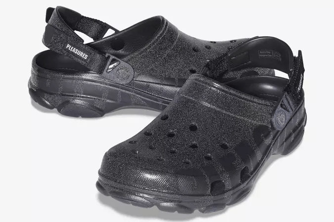 Crocs × Pleasures All Terrain Clog "Black" Size 9M/11W Reflective Sandals New Size US 9 / EU 42 - 7 Thumbnail