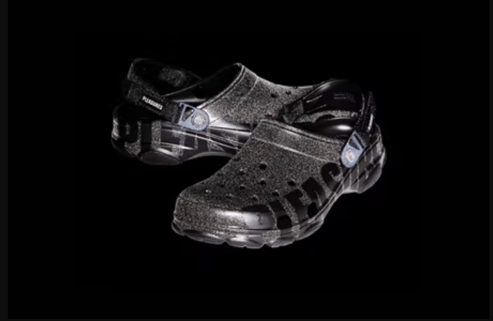 Crocs × Pleasures All Terrain Clog "Black" Size 9M/11W Reflective Sandals New Size US 9 / EU 42 - 1 Thumbnail