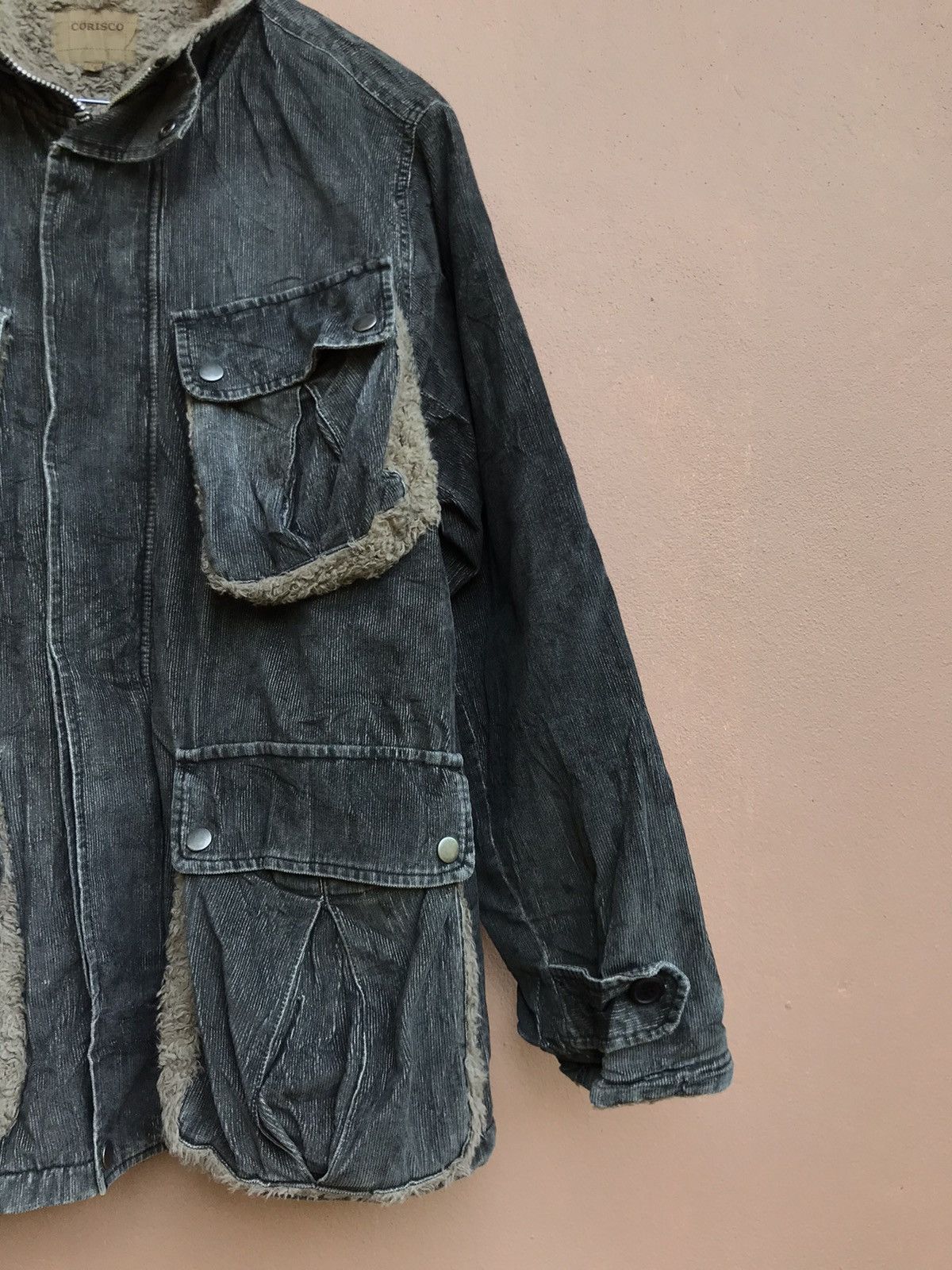 Vintage Corisco Corduroy Sherpa Heavy Field Jacket Size US M / EU 48-50 / 2 - 7 Thumbnail