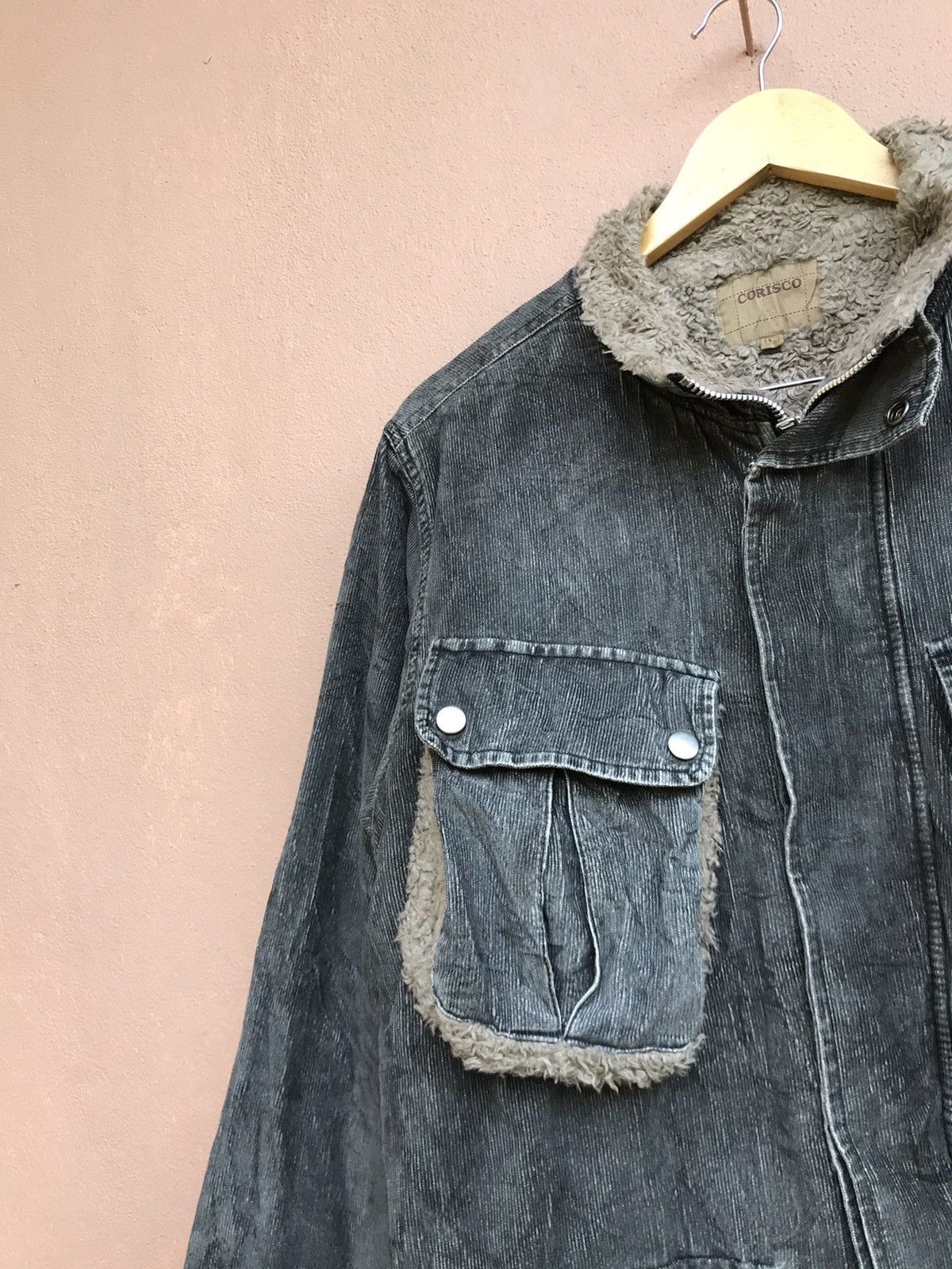 Vintage Corisco Corduroy Sherpa Heavy Field Jacket Size US M / EU 48-50 / 2 - 5 Thumbnail