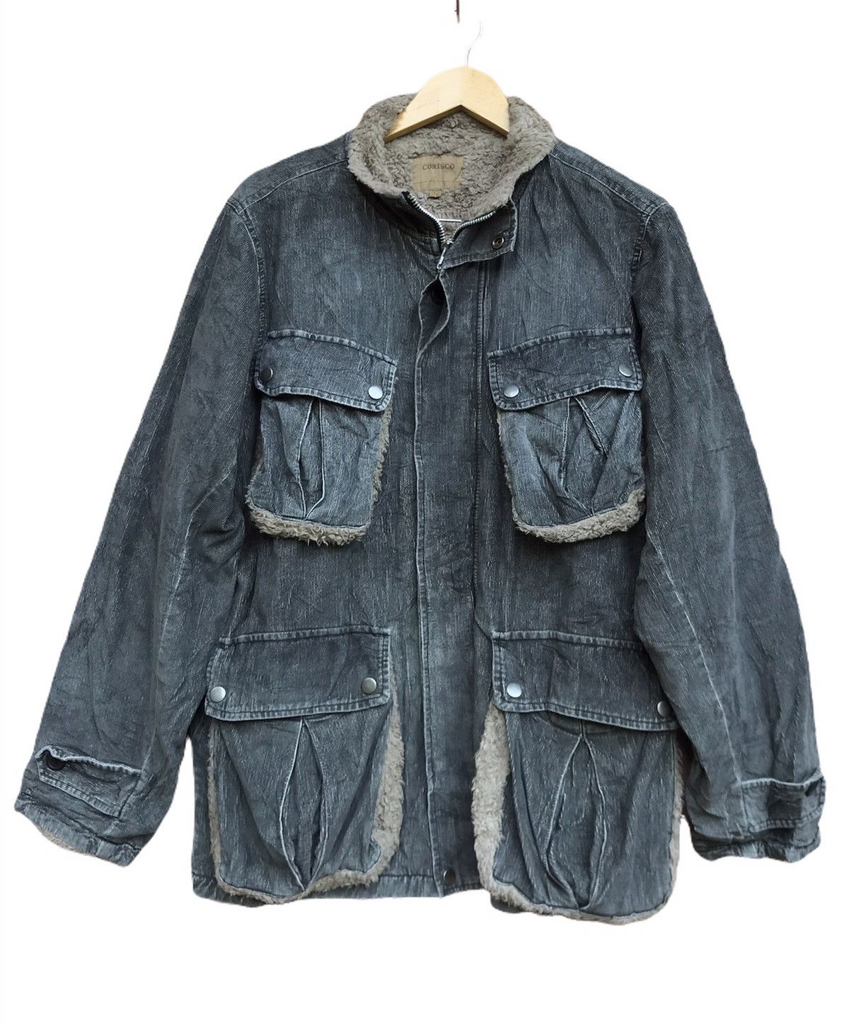 Vintage Corisco Corduroy Sherpa Heavy Field Jacket Size US M / EU 48-50 / 2 - 3 Thumbnail