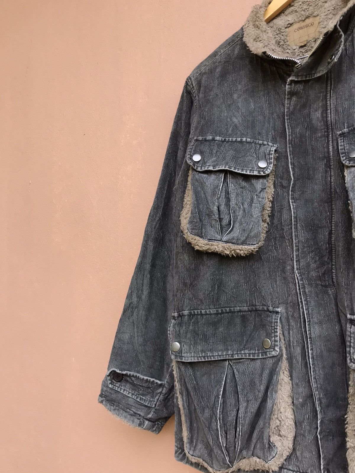 Vintage Corisco Corduroy Sherpa Heavy Field Jacket Size US M / EU 48-50 / 2 - 6 Thumbnail
