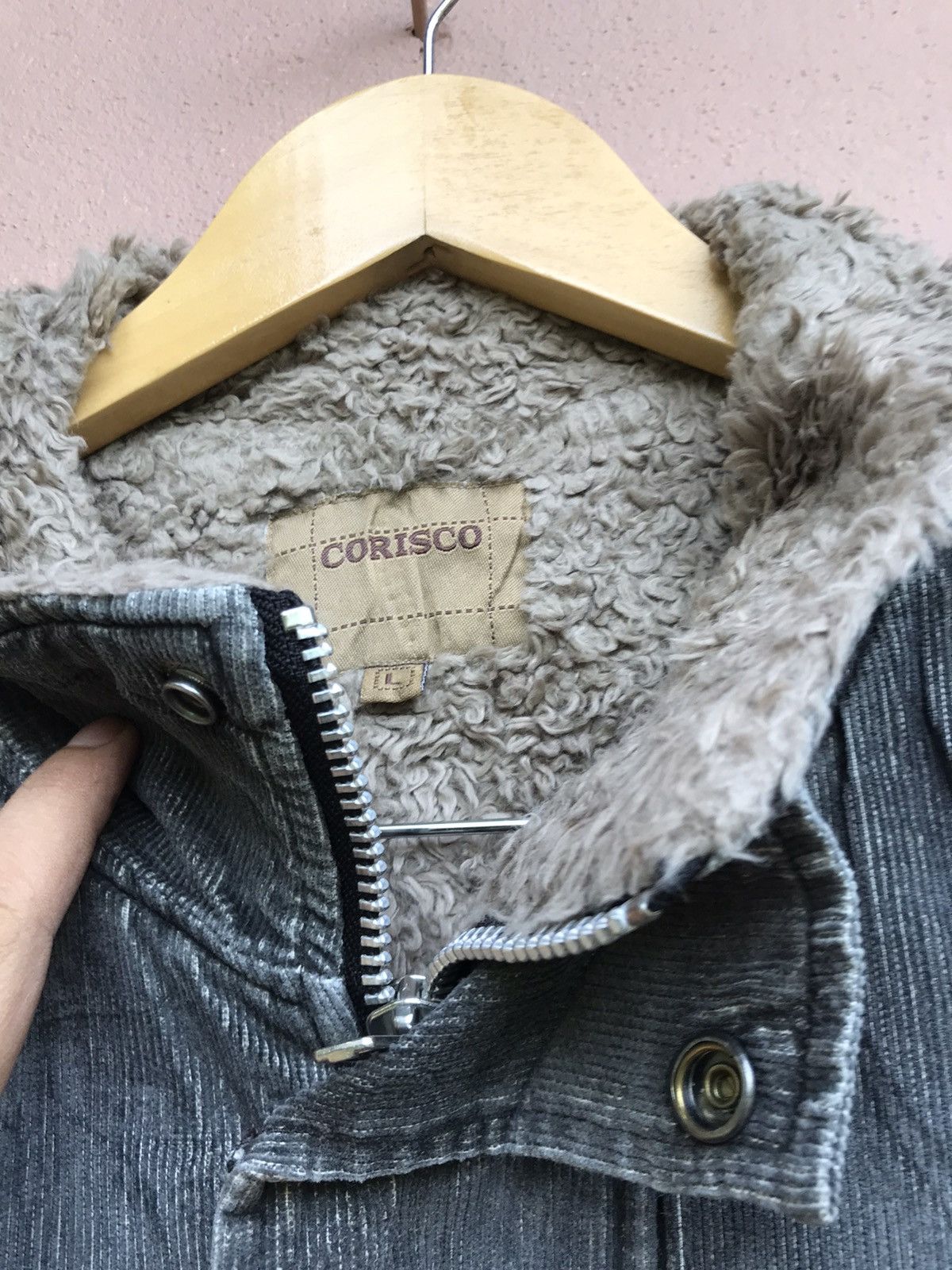 Vintage Corisco Corduroy Sherpa Heavy Field Jacket Size US M / EU 48-50 / 2 - 9 Thumbnail