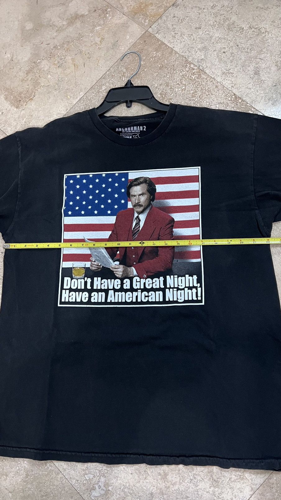 Vintage Anchorman “Don’t have a great night, have an American night” Size US XL / EU 56 / 4 - 5 Thumbnail