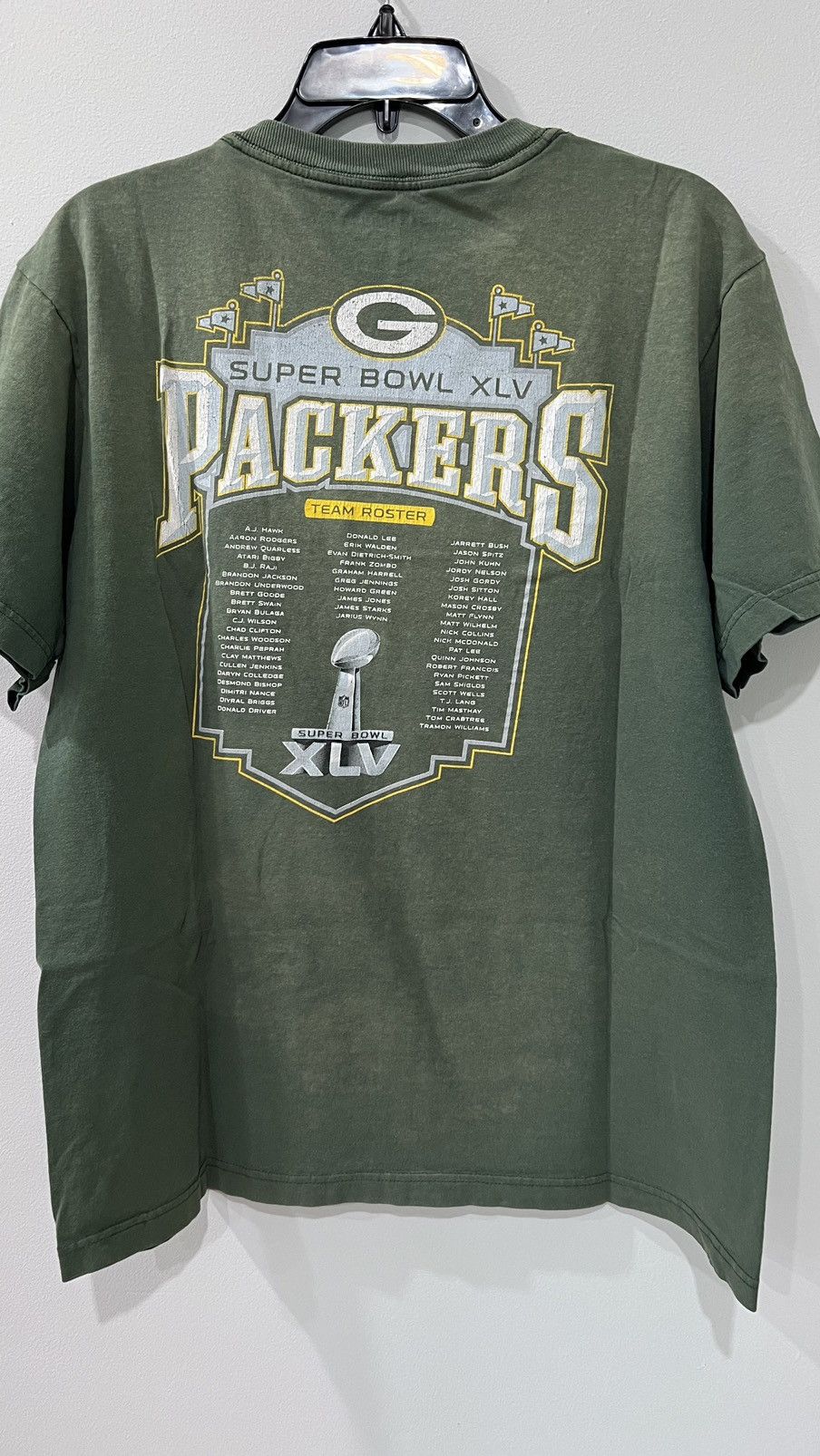 NFL Greenbay Packers Superbowl XLV Team Roster Size Large Size US L / EU 52-54 / 3 - 4 Thumbnail