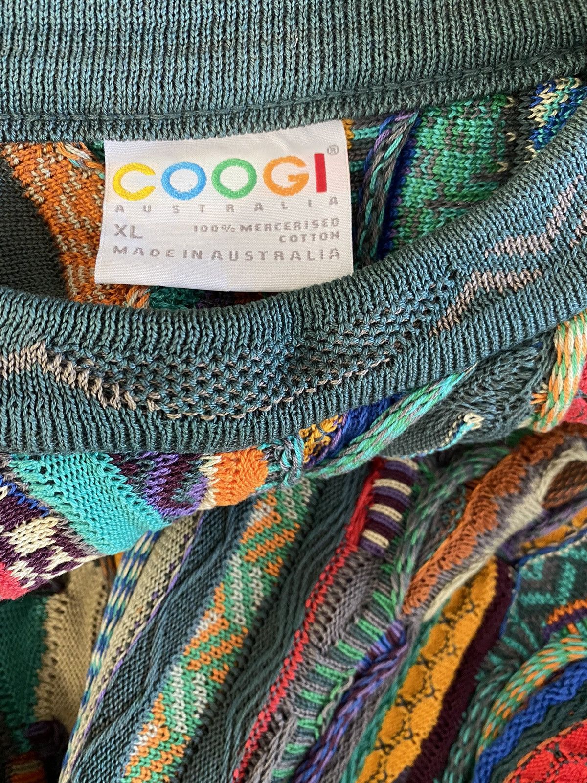 VTG COOGI Australia Multicolor Woven Mens Sweater sz XL offers