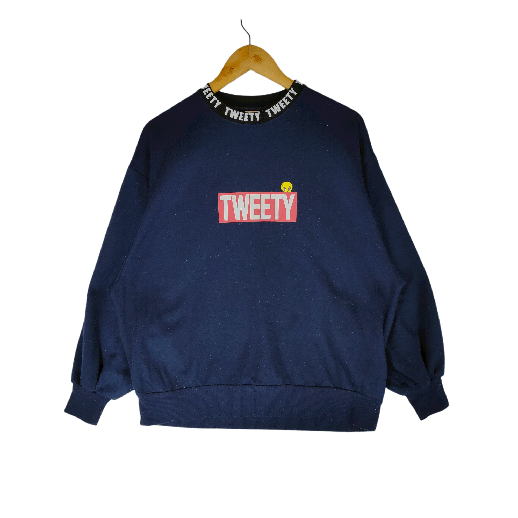 Cartoon Network Vintage LOONEY TUNES TWEETY Spellout Cartoon Sweatshirt Size US L / EU 52-54 / 3 - 1 Thumbnail