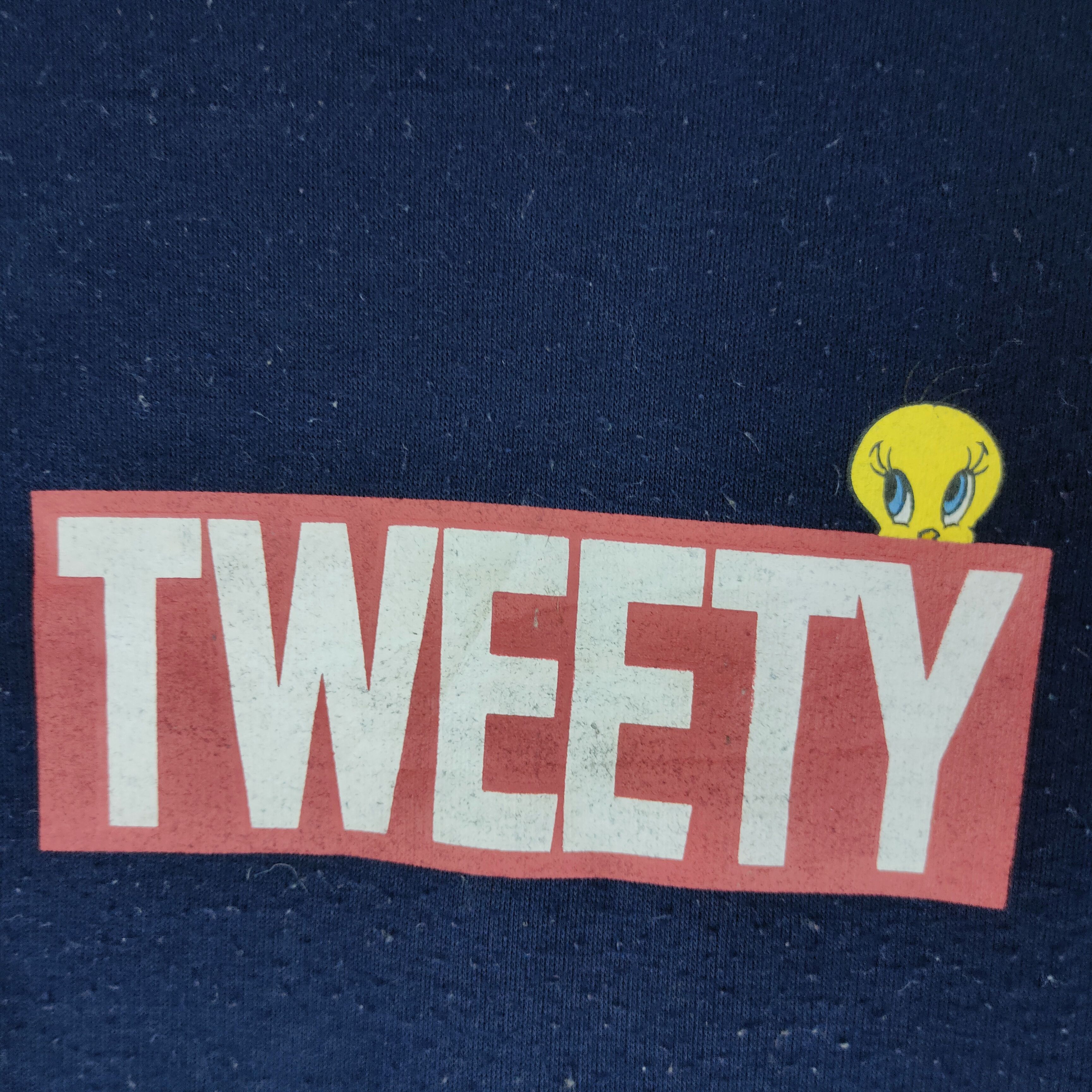 Cartoon Network Vintage LOONEY TUNES TWEETY Spellout Cartoon Sweatshirt Size US L / EU 52-54 / 3 - 3 Thumbnail