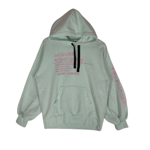 image of Designer Japanese Repipi Armario Embroidery Spellout Hood Sweatshirt, Men's (Size Medium)