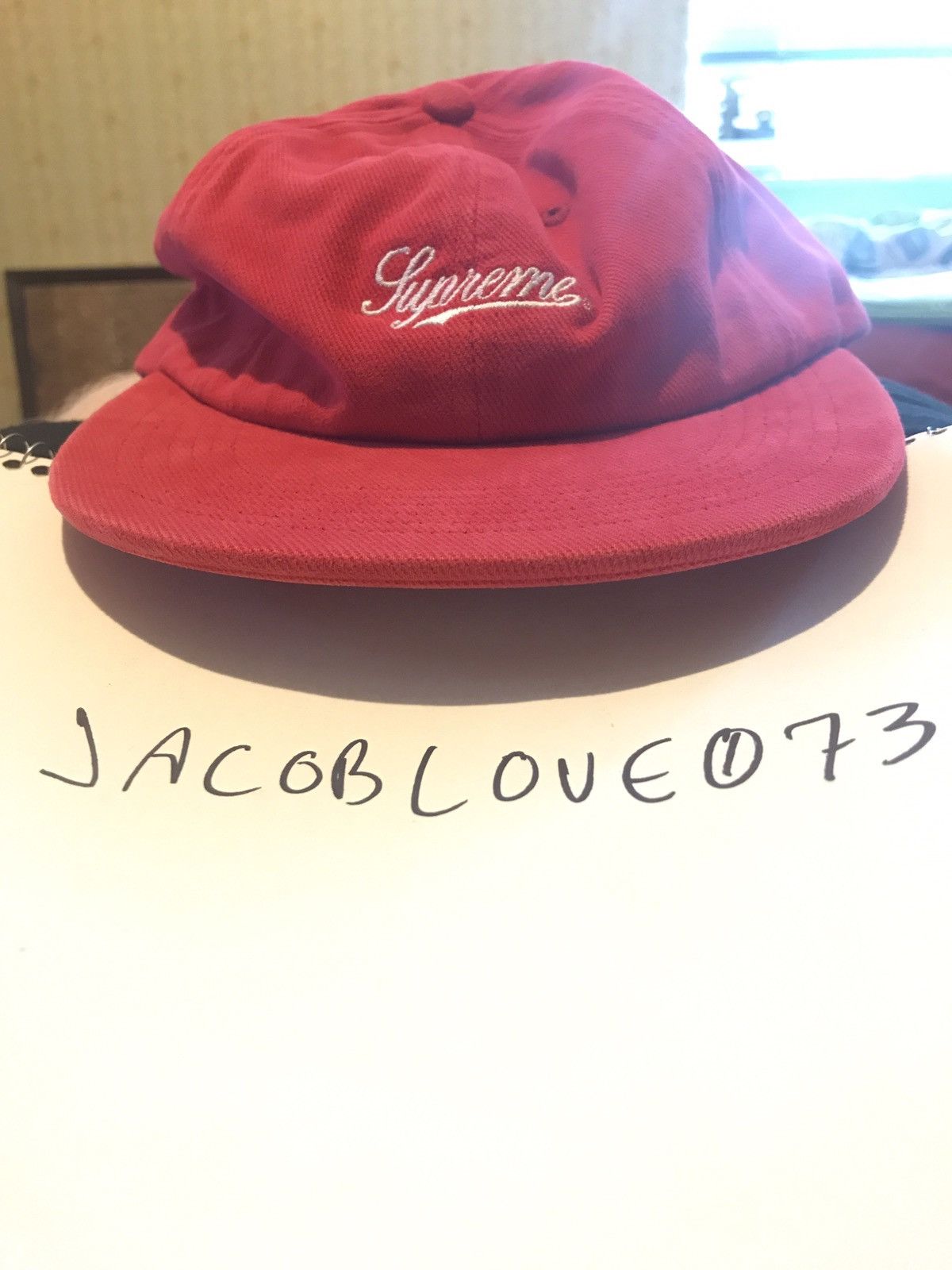 Supreme Supreme Brushed Twill Script 6-panel Hat Red | Grailed